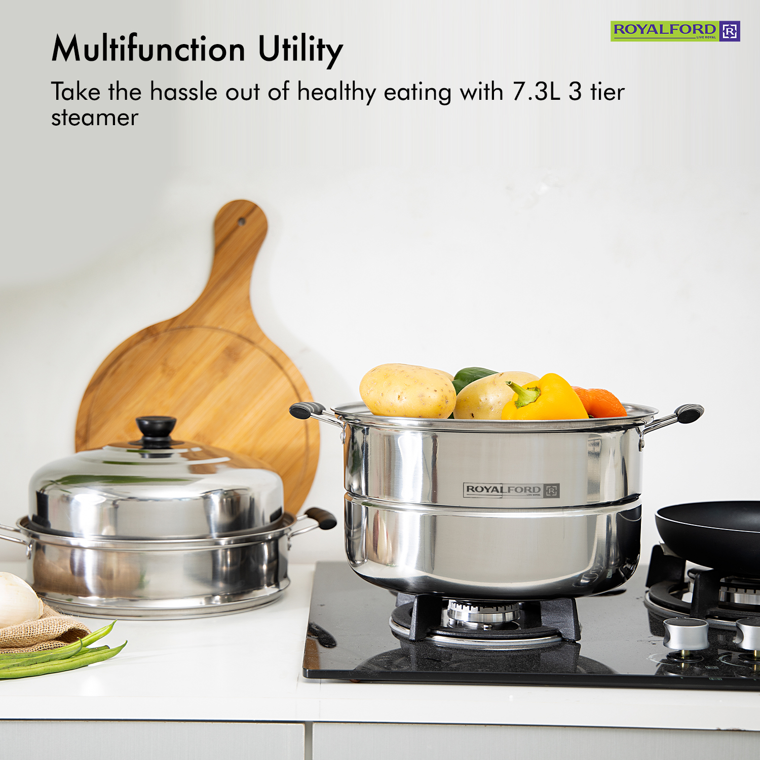 26CM(7.3L) Double Layer S/S Steamer