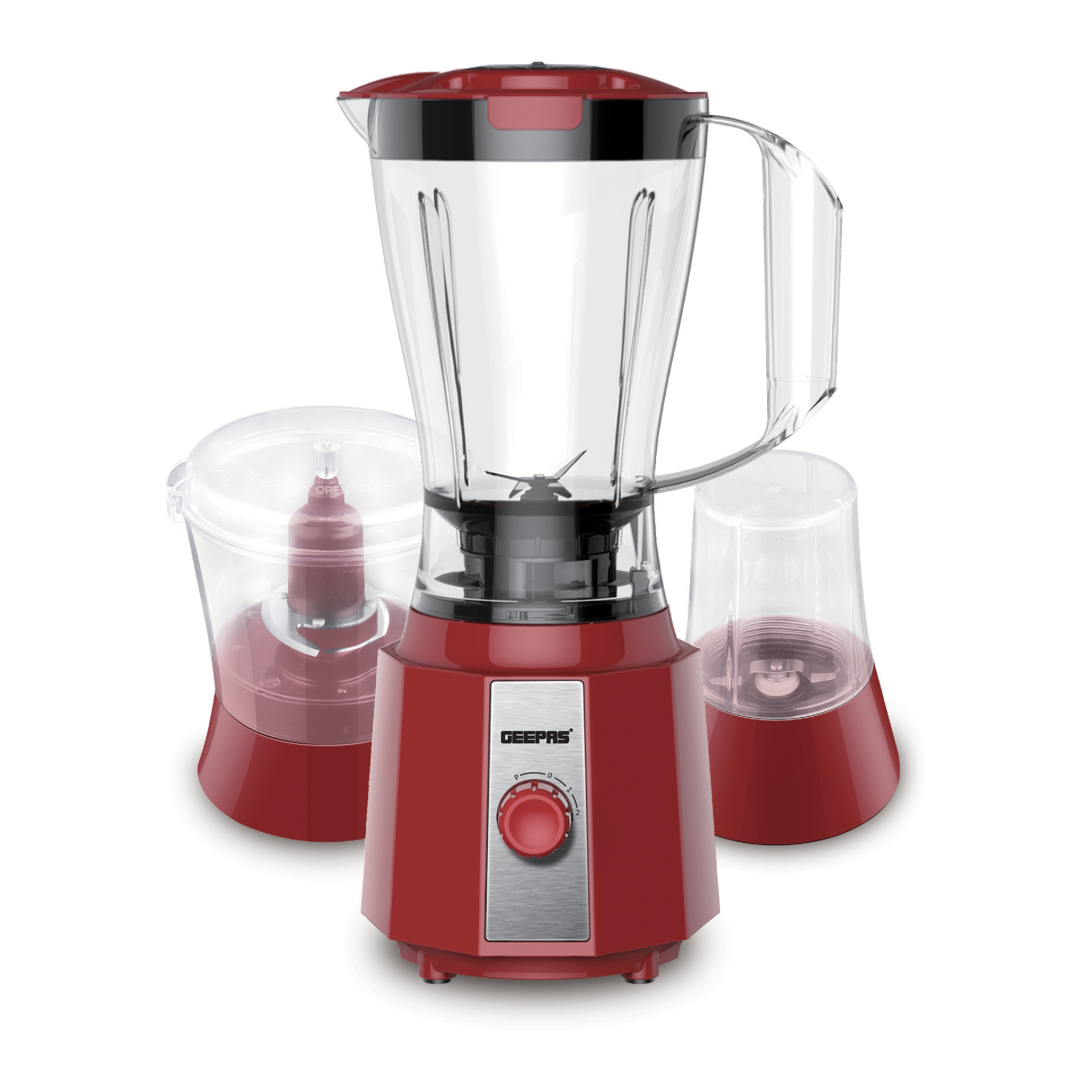 Geepas 400W 3 in 1 Multifunctional Blender, Stainless Steel Blades, 2  Speed Control with Pulse, Dry Mill & Mincer Included