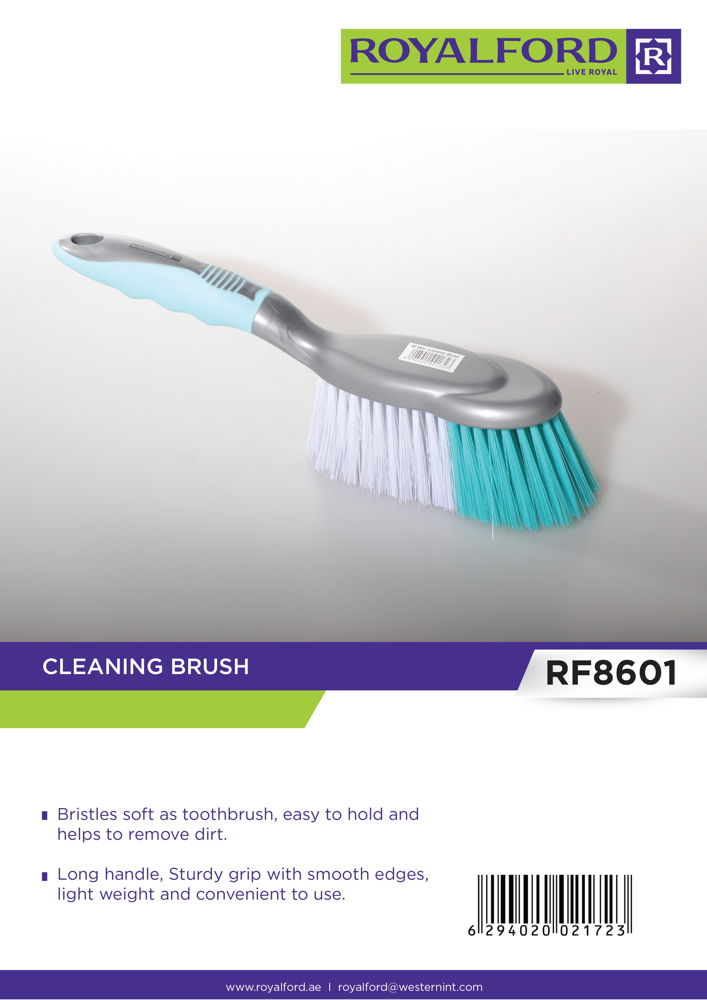 Buy Royalford Scrubbing Brush With Handle - Easy To Clean Hard