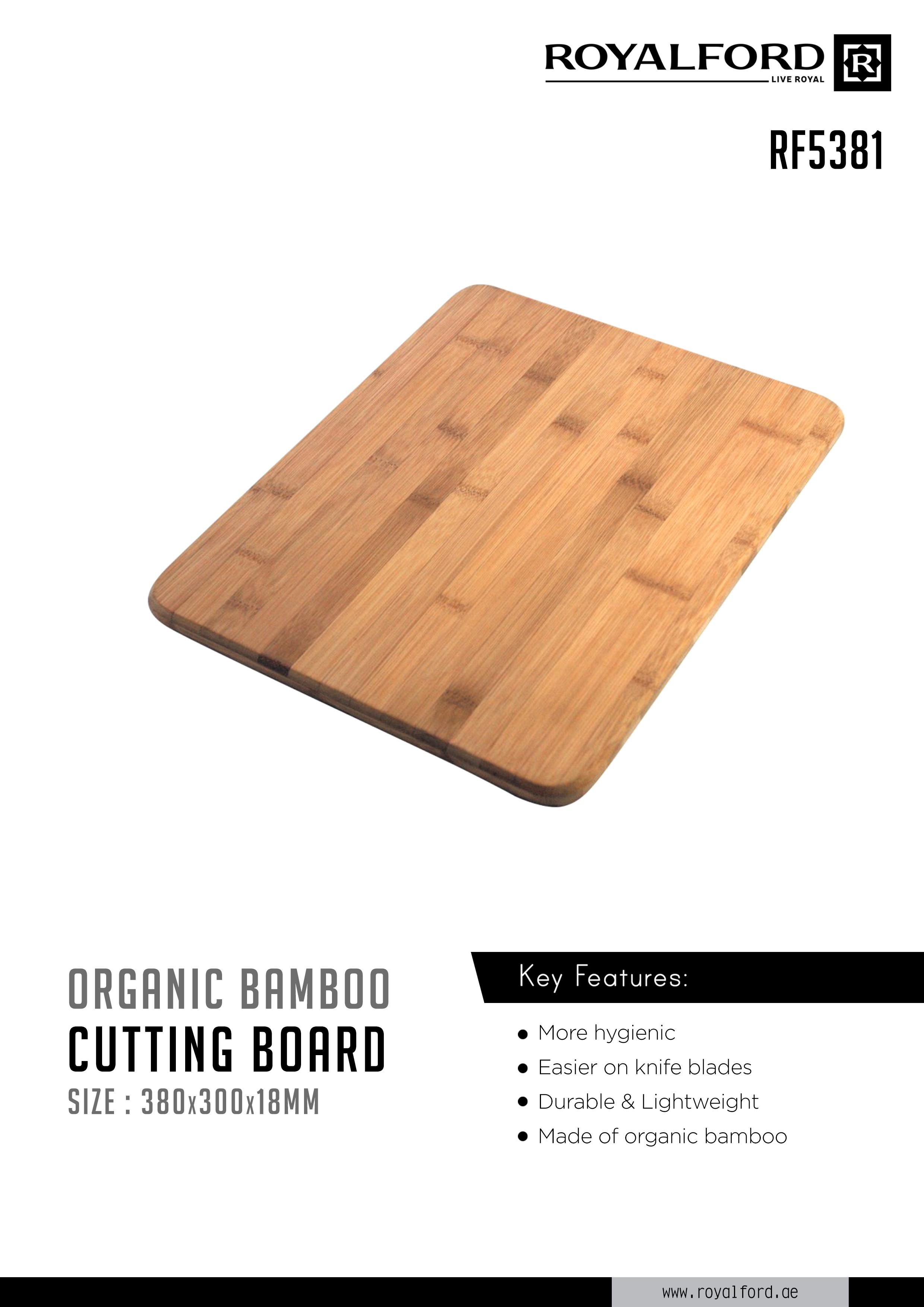 Bamboo Cutting Board for Kitchen, Wood Chopping Board, Easy Grip Handle, BPA  Free, 100% Natural (Extra Large) 