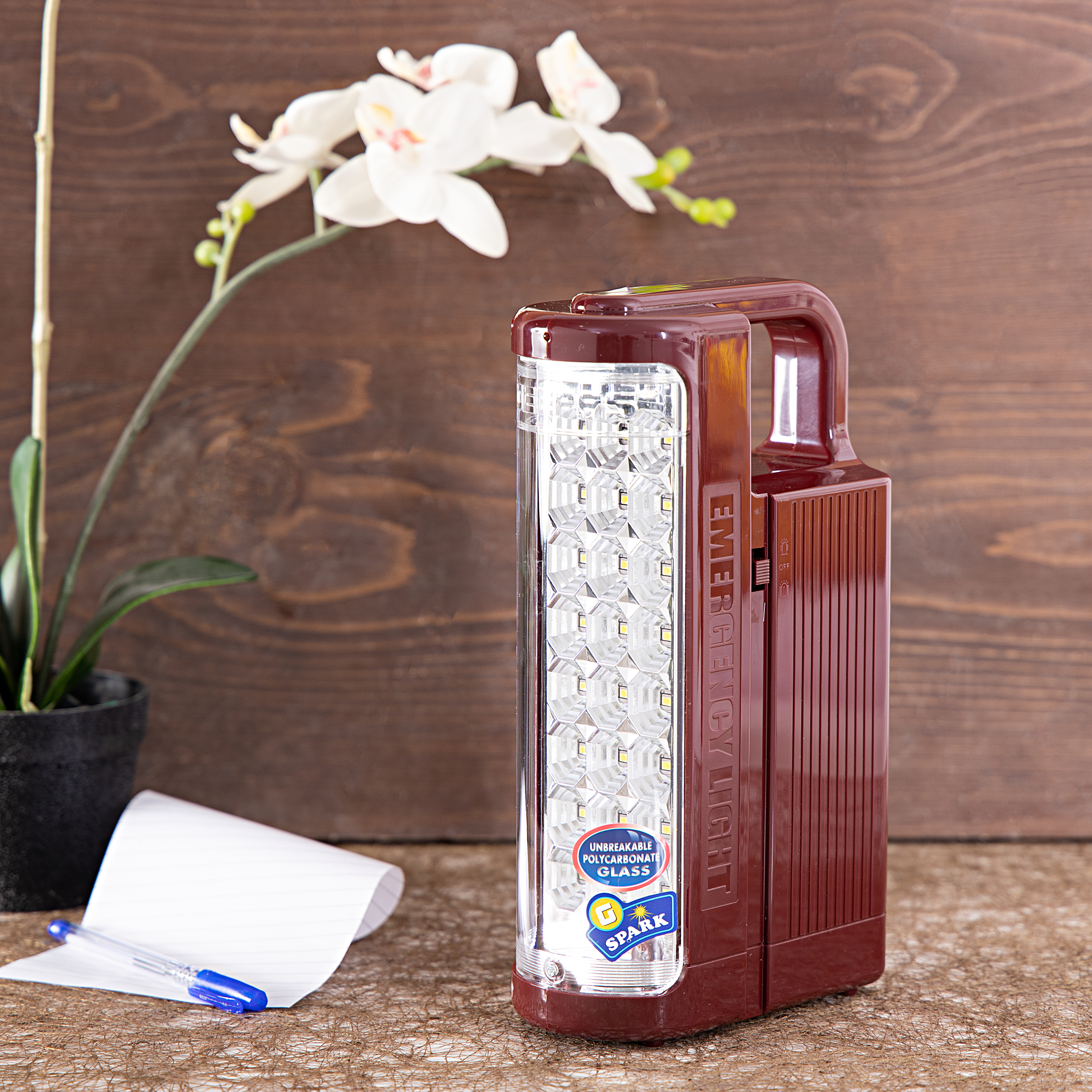 Geepas Rechargeable LED Lantern, GE5511USB, Portable, Solar Input, Unbreakable PC Glass, Ideal for Camping and Hiking