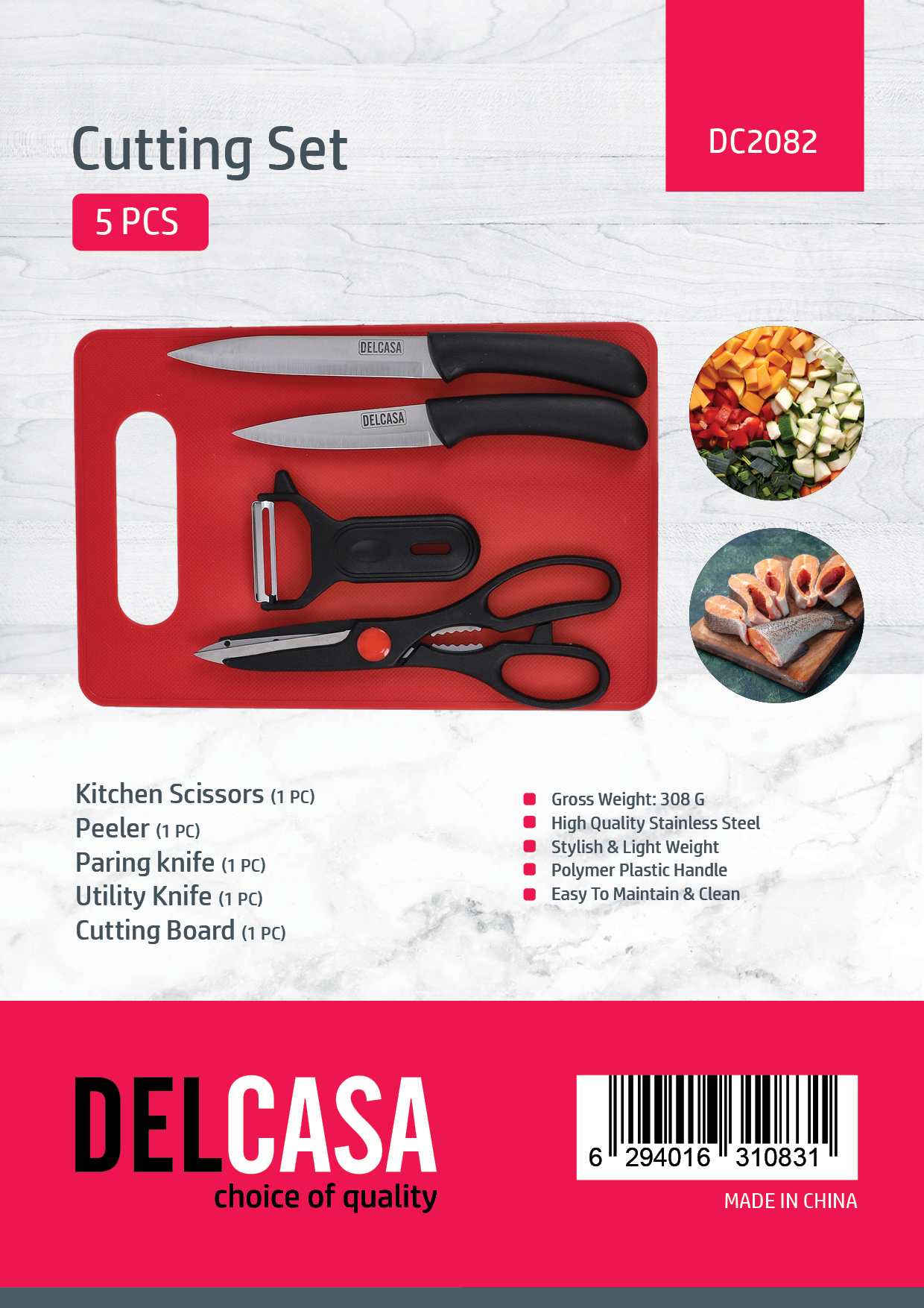 5pcs Cutting Board Set