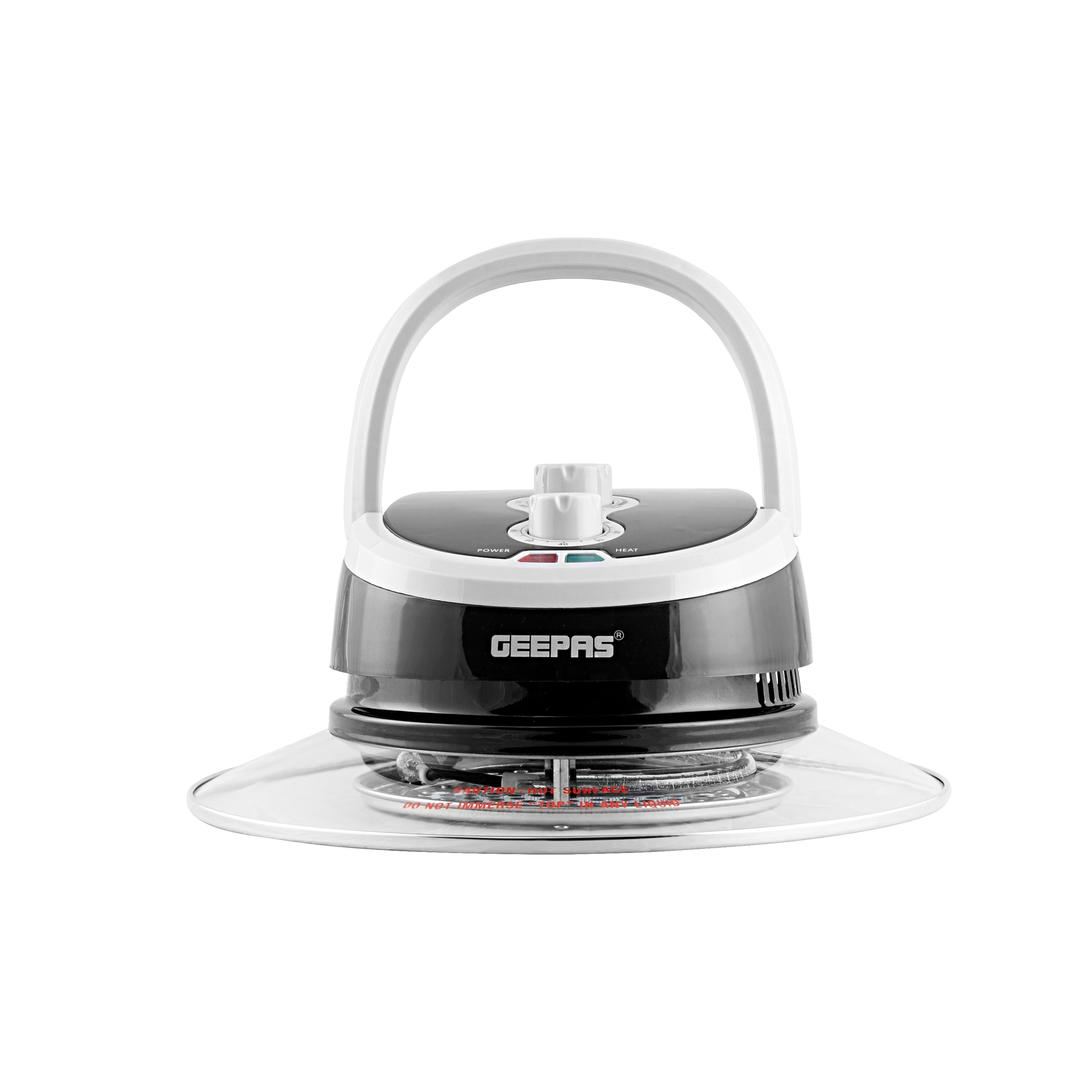 Geepas 1400W Turbo Halogen Oven 17L, 60min Timer, Adjustable Temperature  Control, Self Clean Function & Low Fat Air Fryer