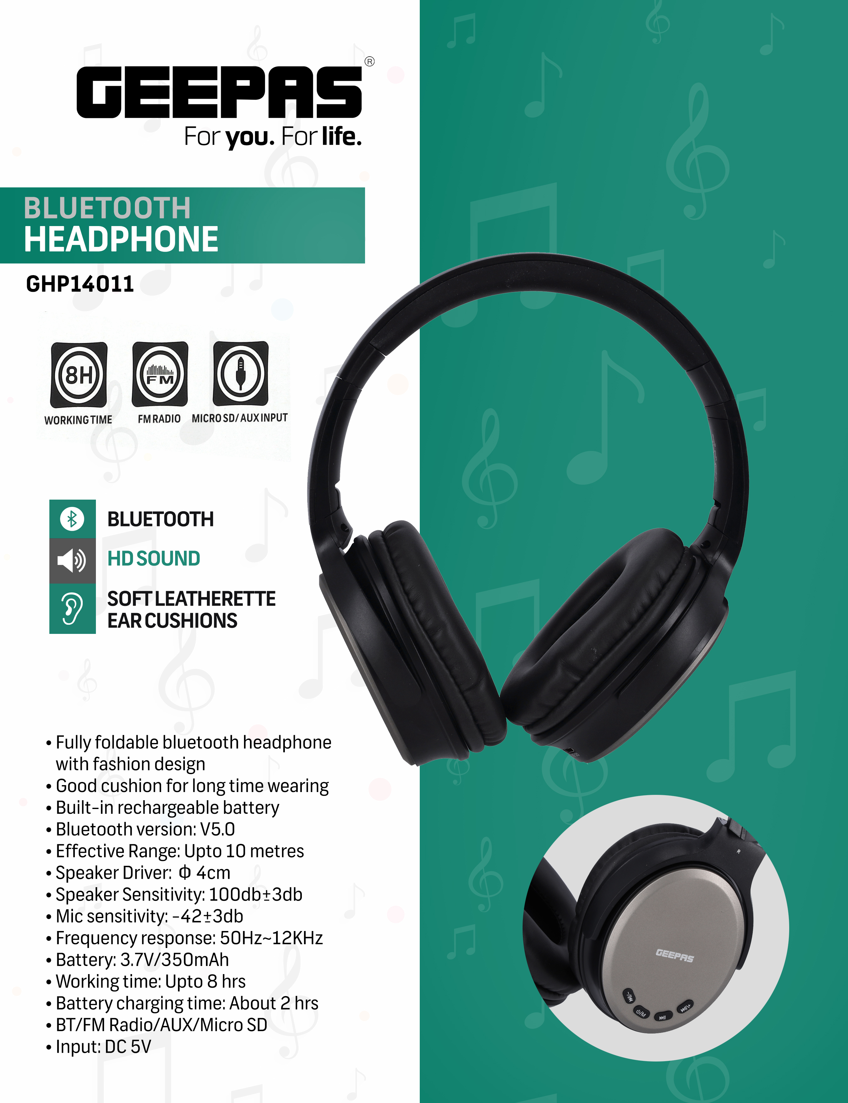 Geepas bluetooth 2024 headset