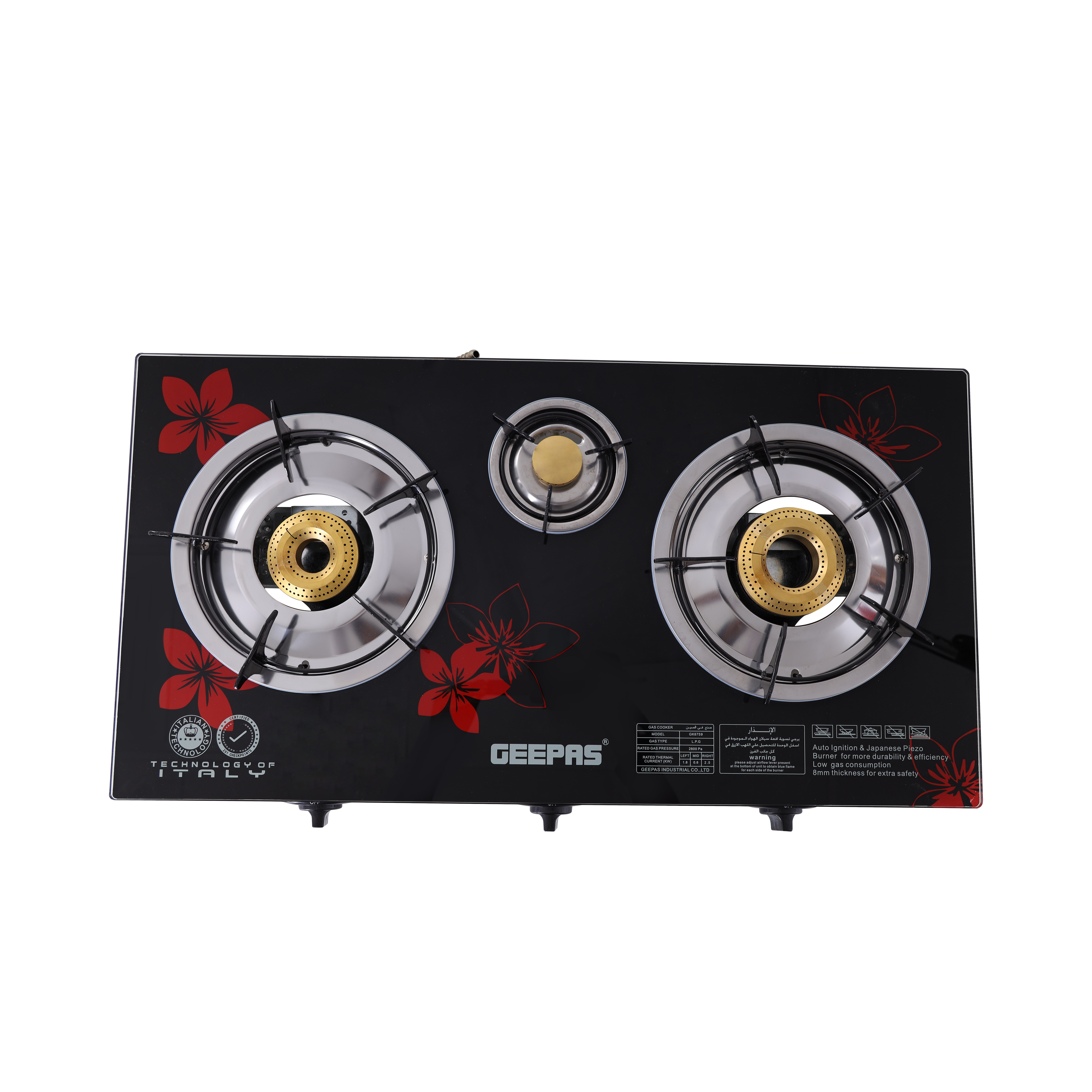 geepas 3 burner gas stove