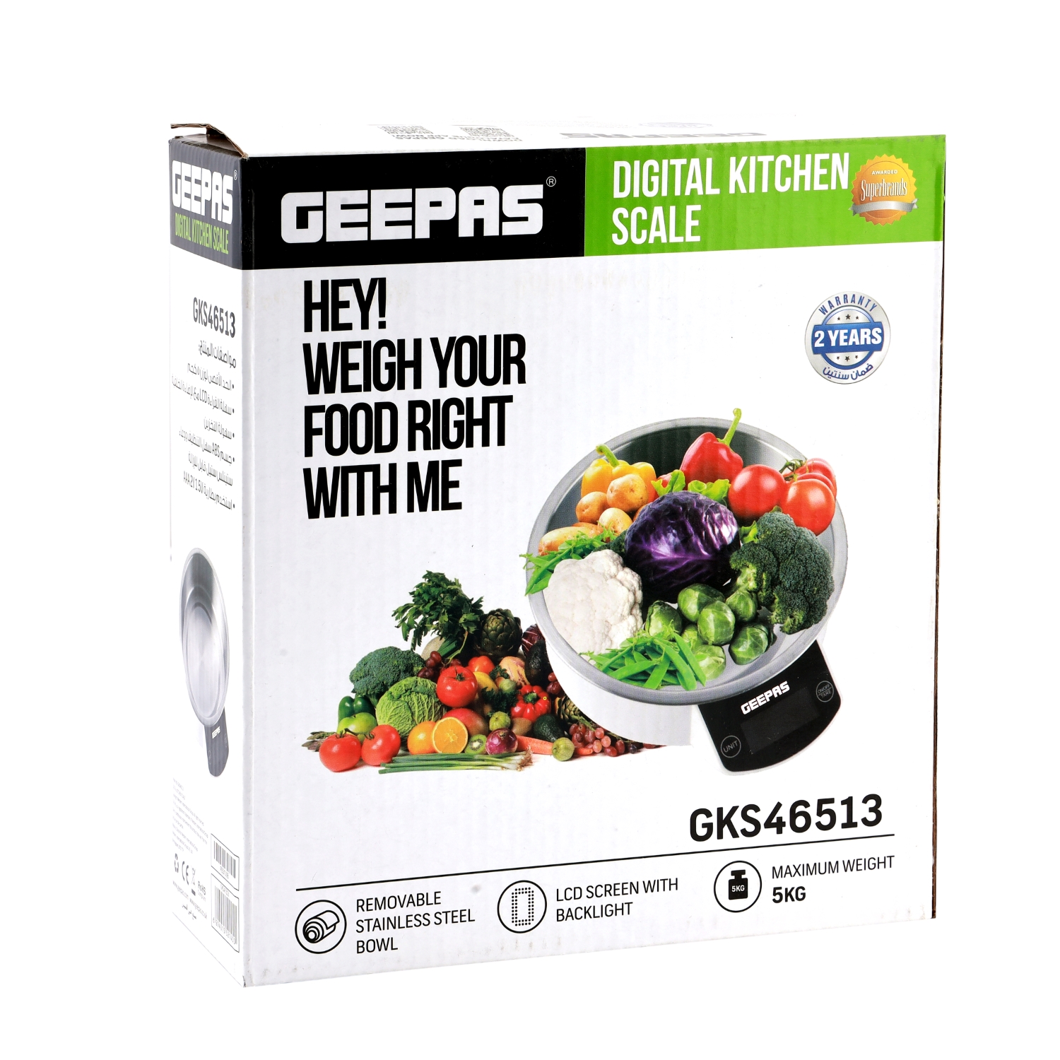 Geepas Kitchen Scale with Measuring Cup- GKS46514