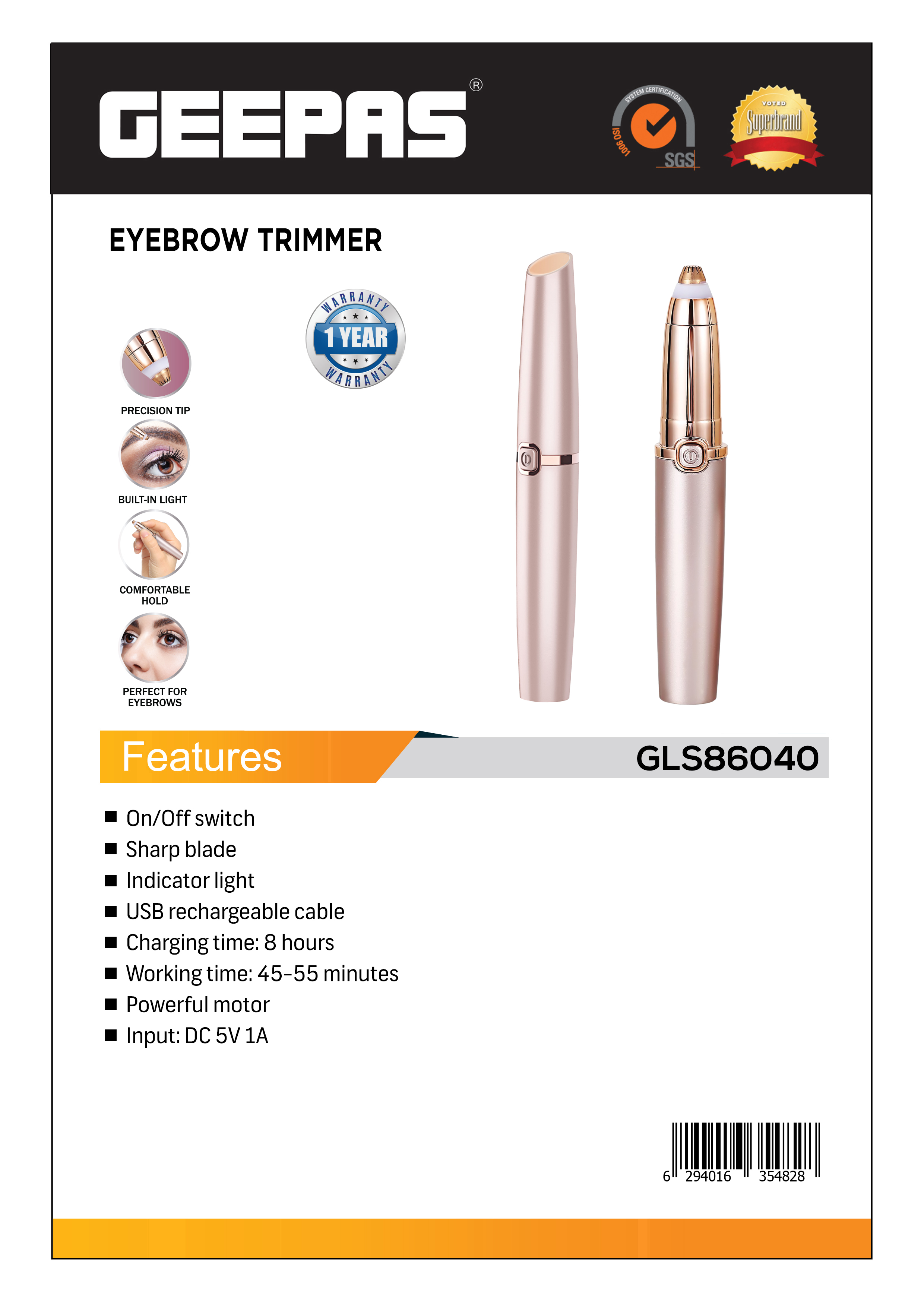 geepas eyebrow trimmer