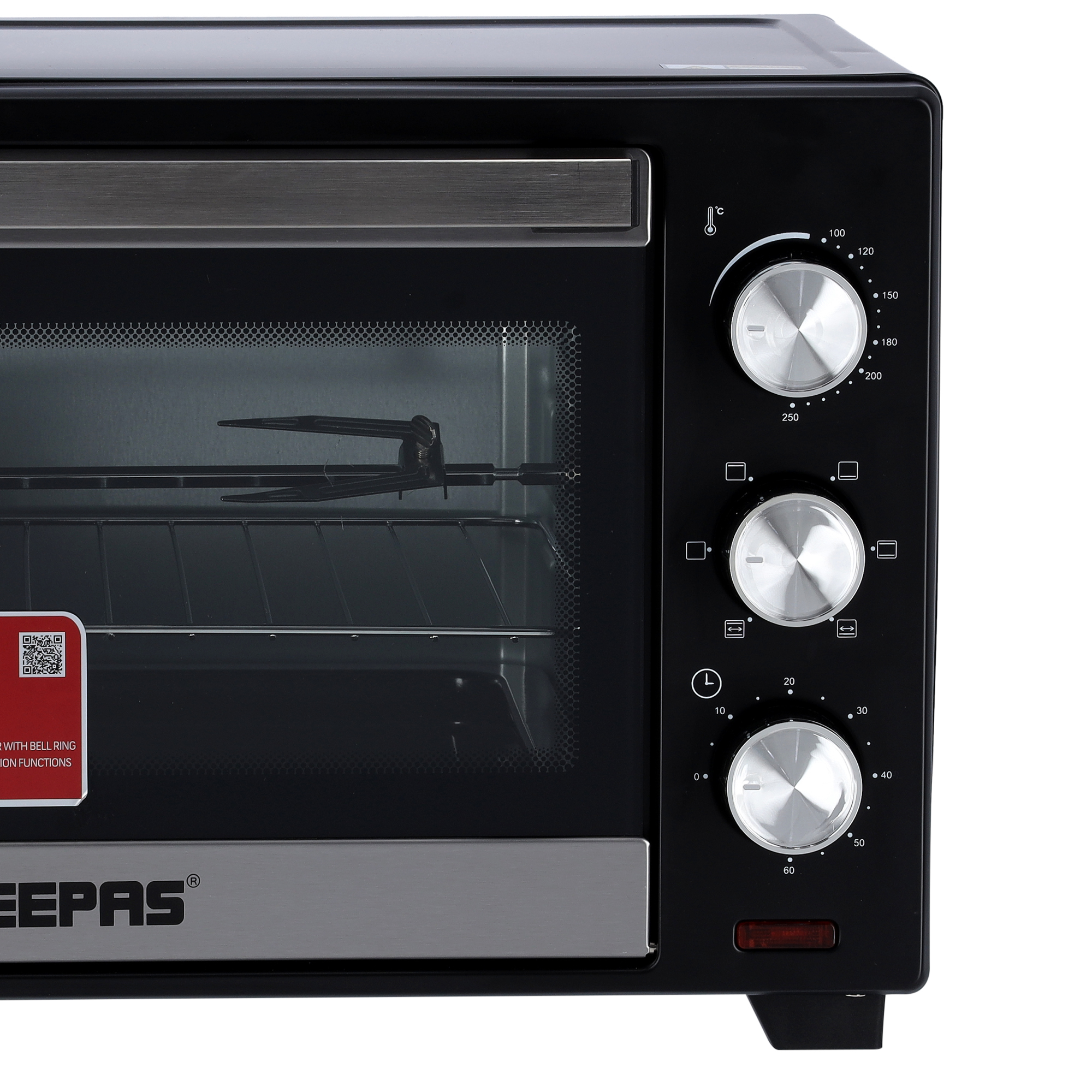 Geepas GO4402N Electric Oven With Convection And Rotisserie, 75L