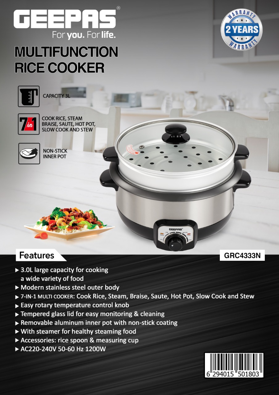 2/3L Stainless Steel Rice Cooker Inner Pot Non-Stick Steaming