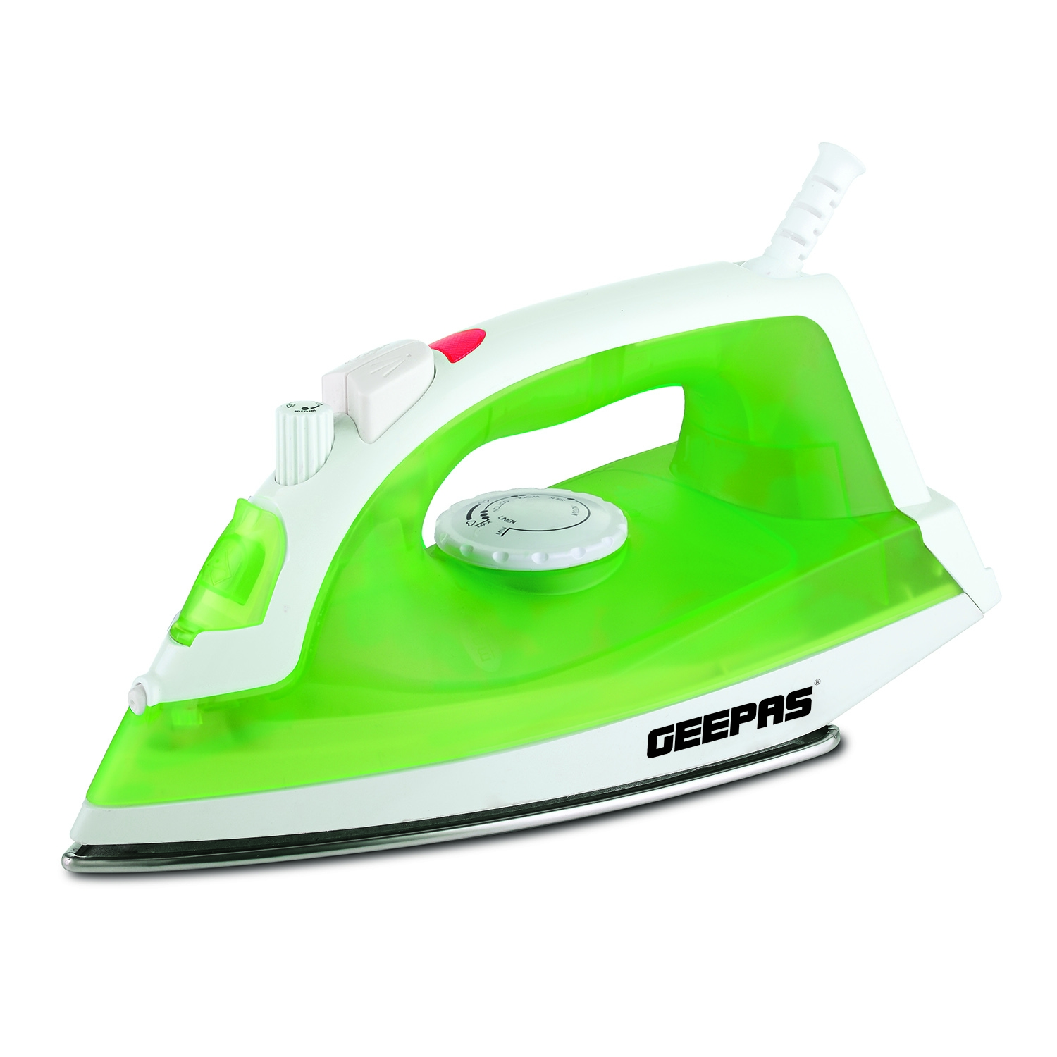 Geepas GSI7783 1600W Multi-functional Steam Iron - Crisp Ironed Clothes | Non-Stick Sole-plate, Wet/Dry Function & with Temperature Control- Dry/Steam Burst/Vertical Steam/Spray Function | 2 Years War