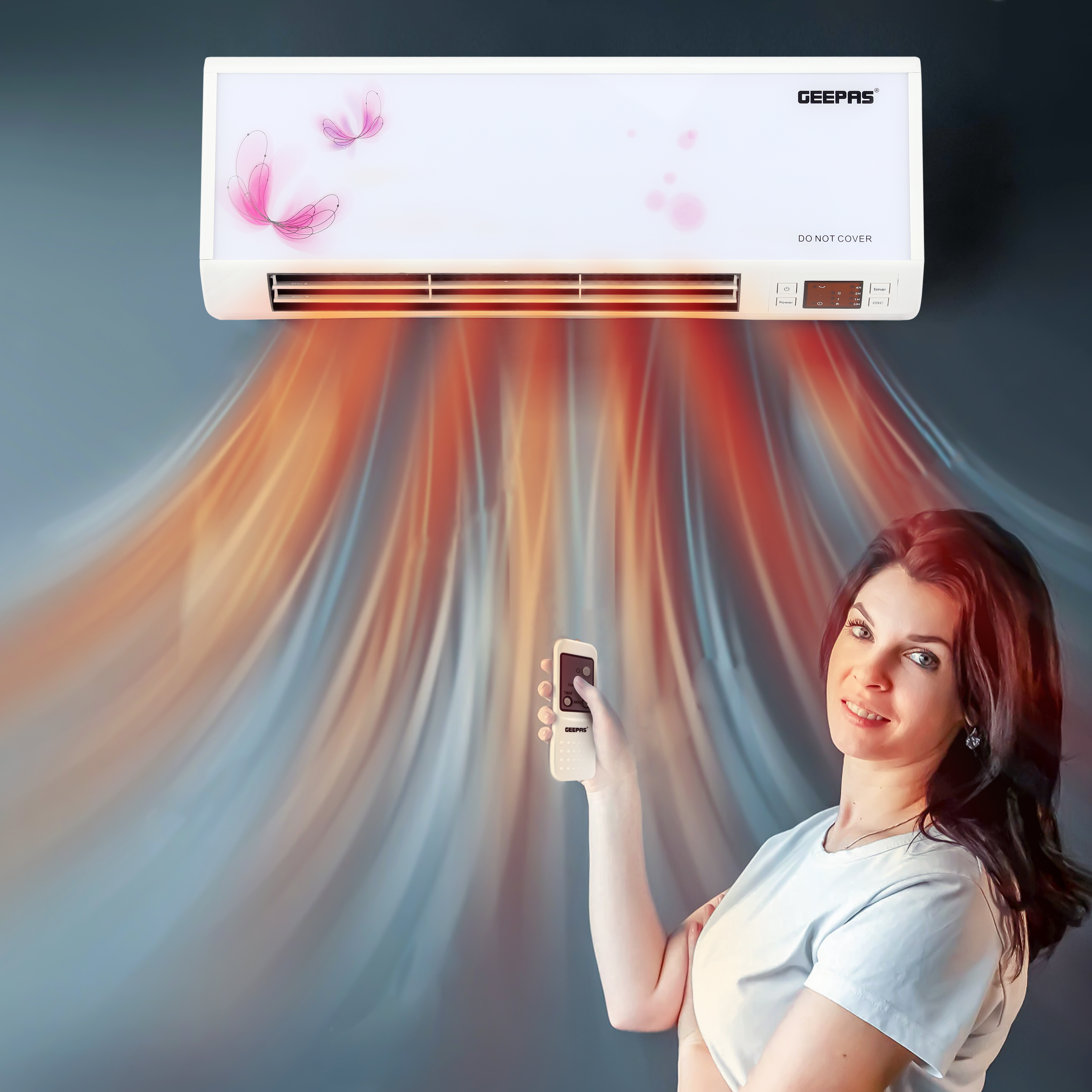 Buy Geepas Wall Heater 2500W - Upright Or Flatbed, Adjustable Thermostat  With 2 Heat Settings 1500-25 Online in UAE - Wigme