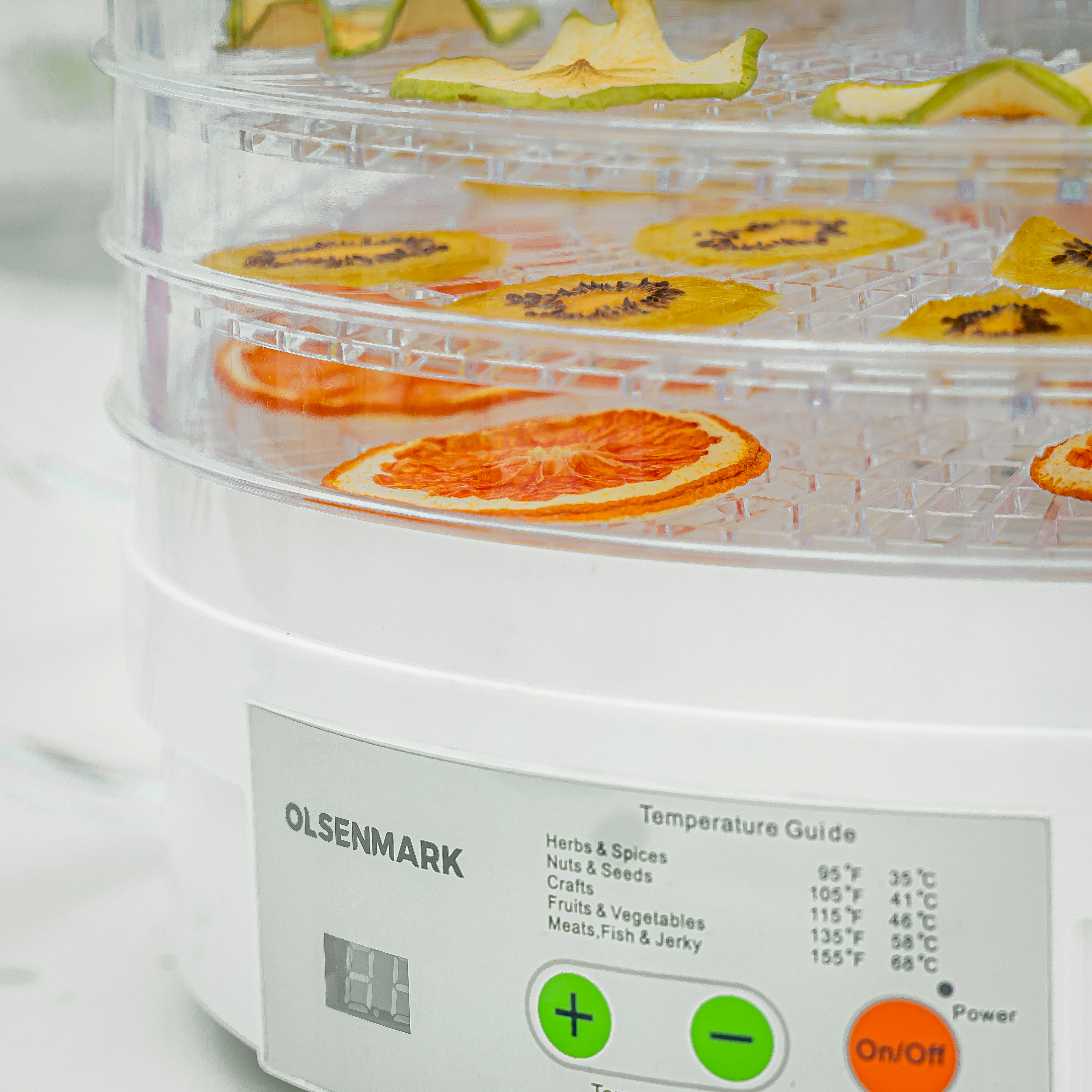 Food Dehydrator Preserver Jerky Maker Plastic Electric Transparent 5 Tier