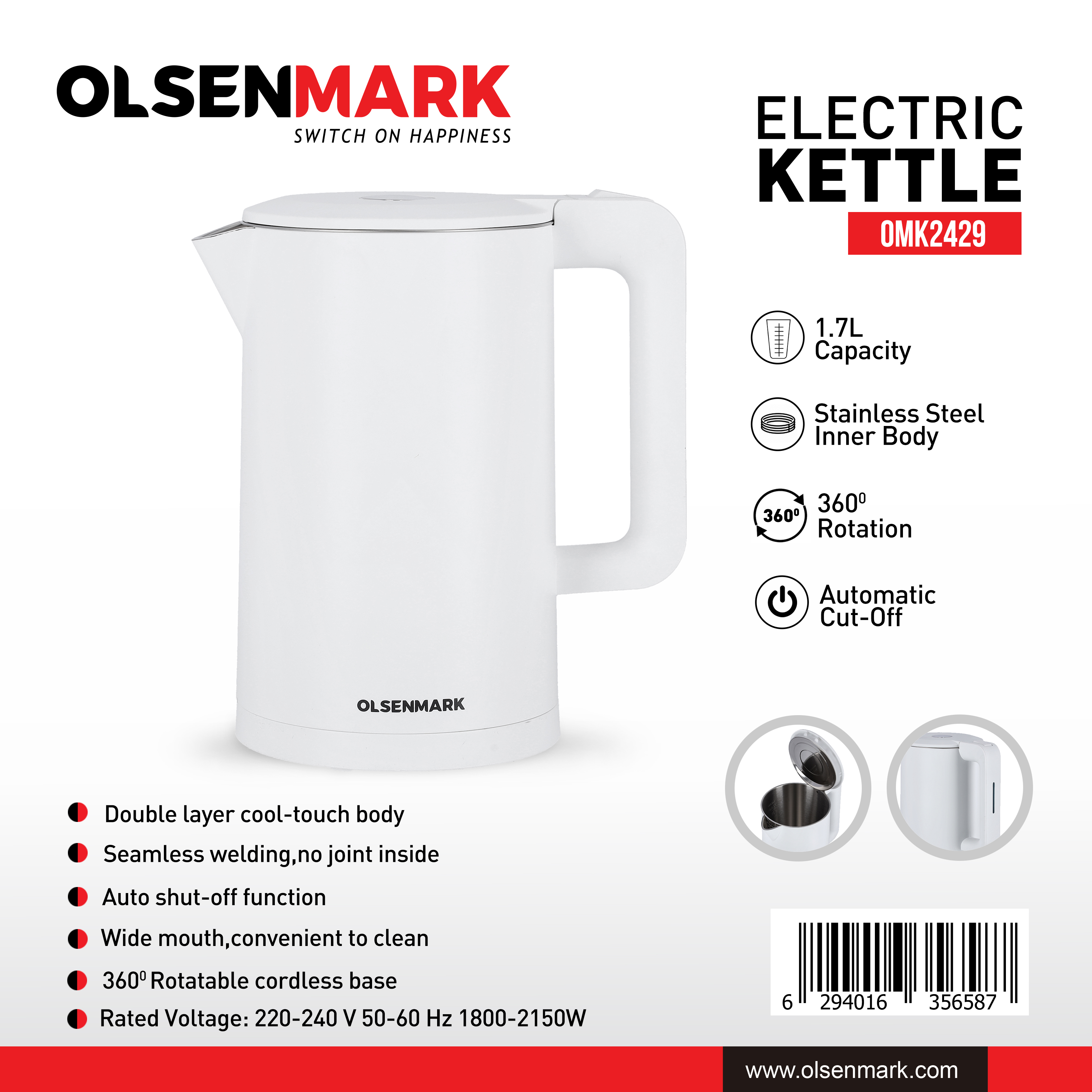 Stainless Steel Electric Kettle, 20L Tap Kettle, GK38048, Auto &  Resettable Thermostat