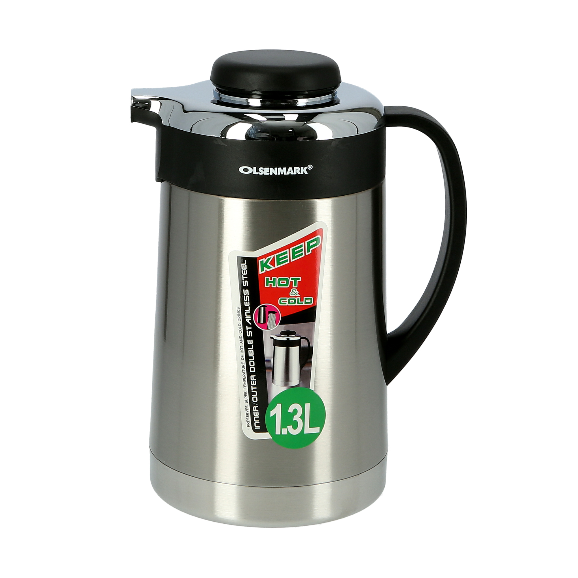 Buy Olsenmark Vacuum Flaskwith Glass Liner - Thermos Flask With