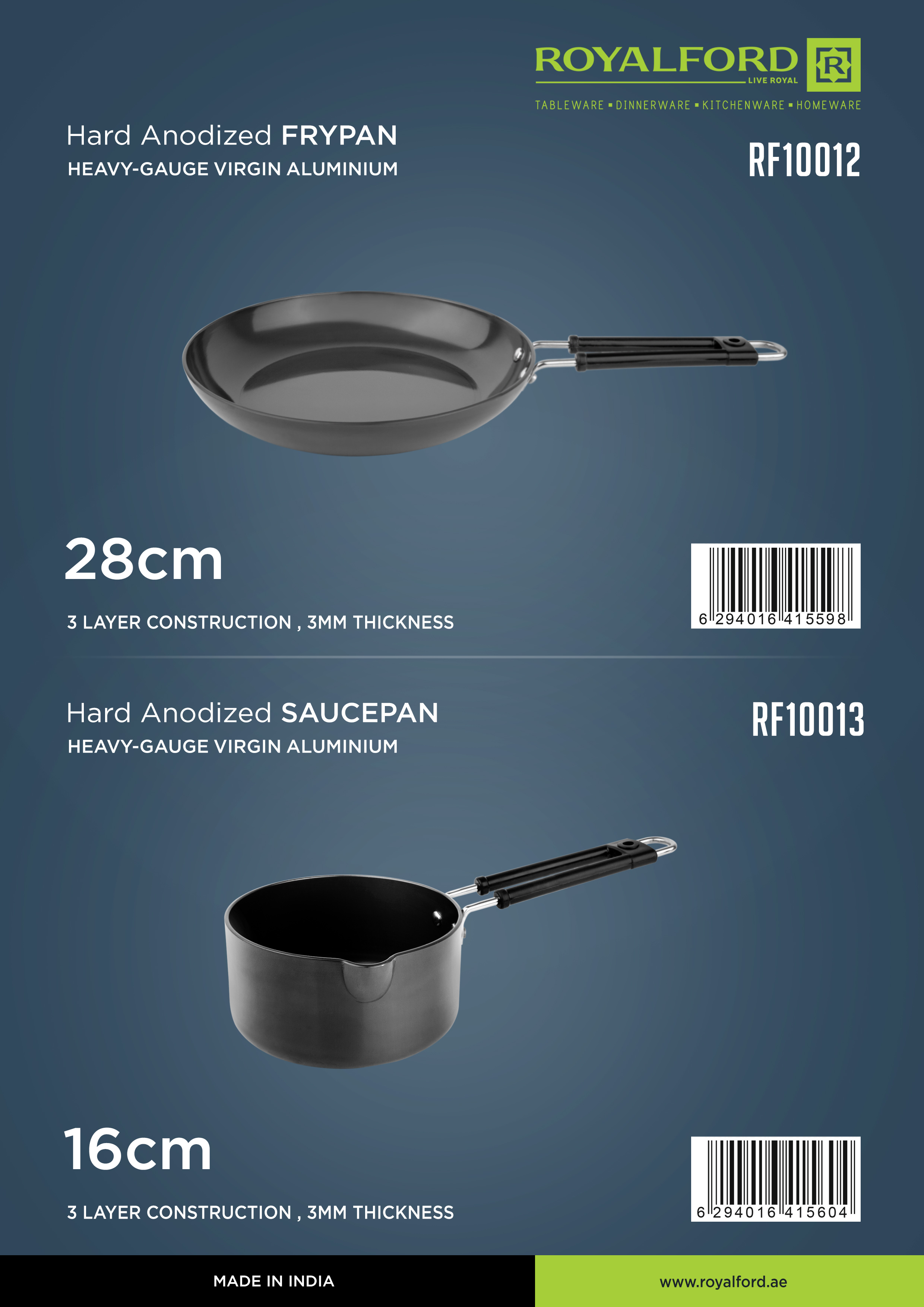 Royal Ford 16cm Stainless Steel Sauce Pan Induction Bottom