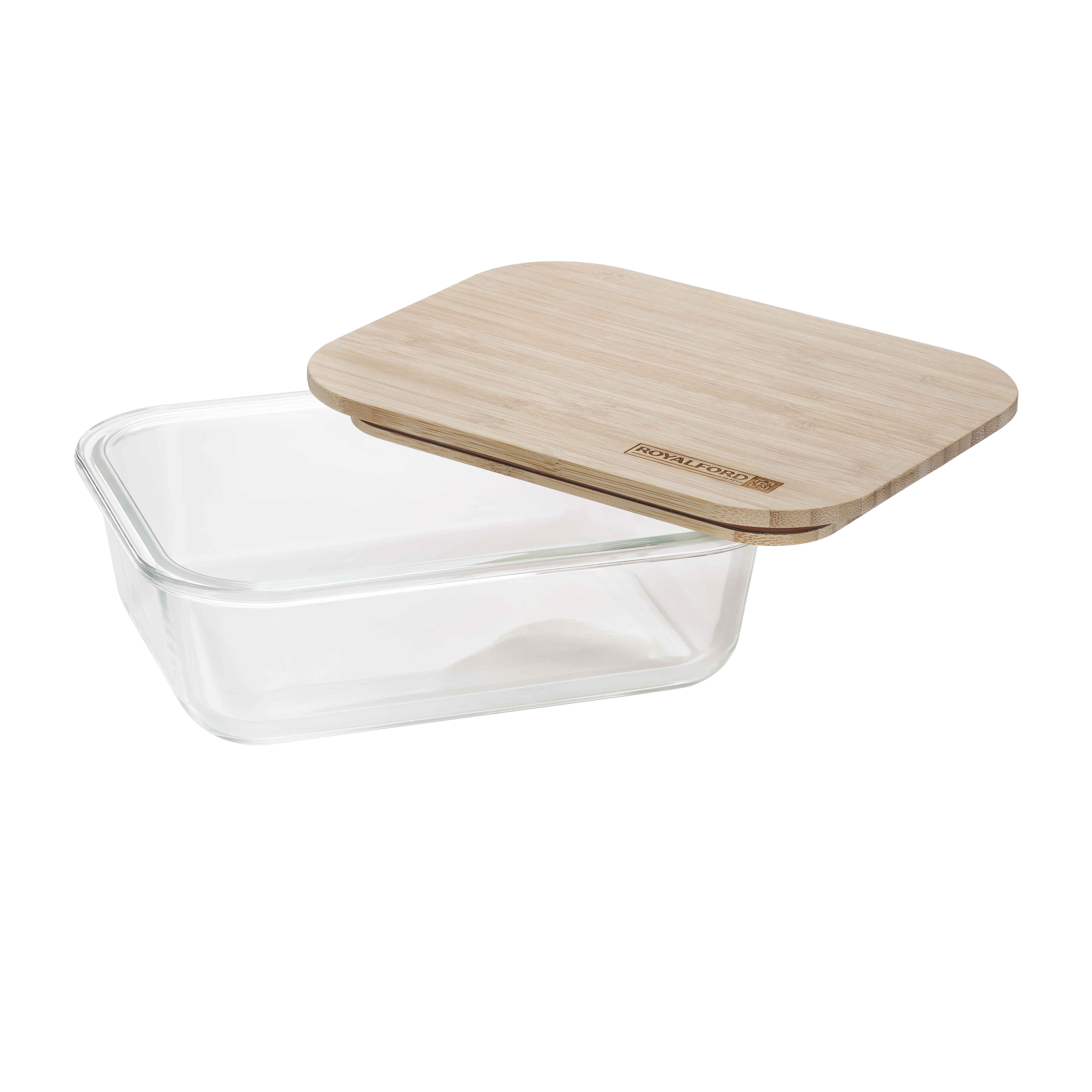 Borosilicate Glass Container with Bamboo Lid - 640ML