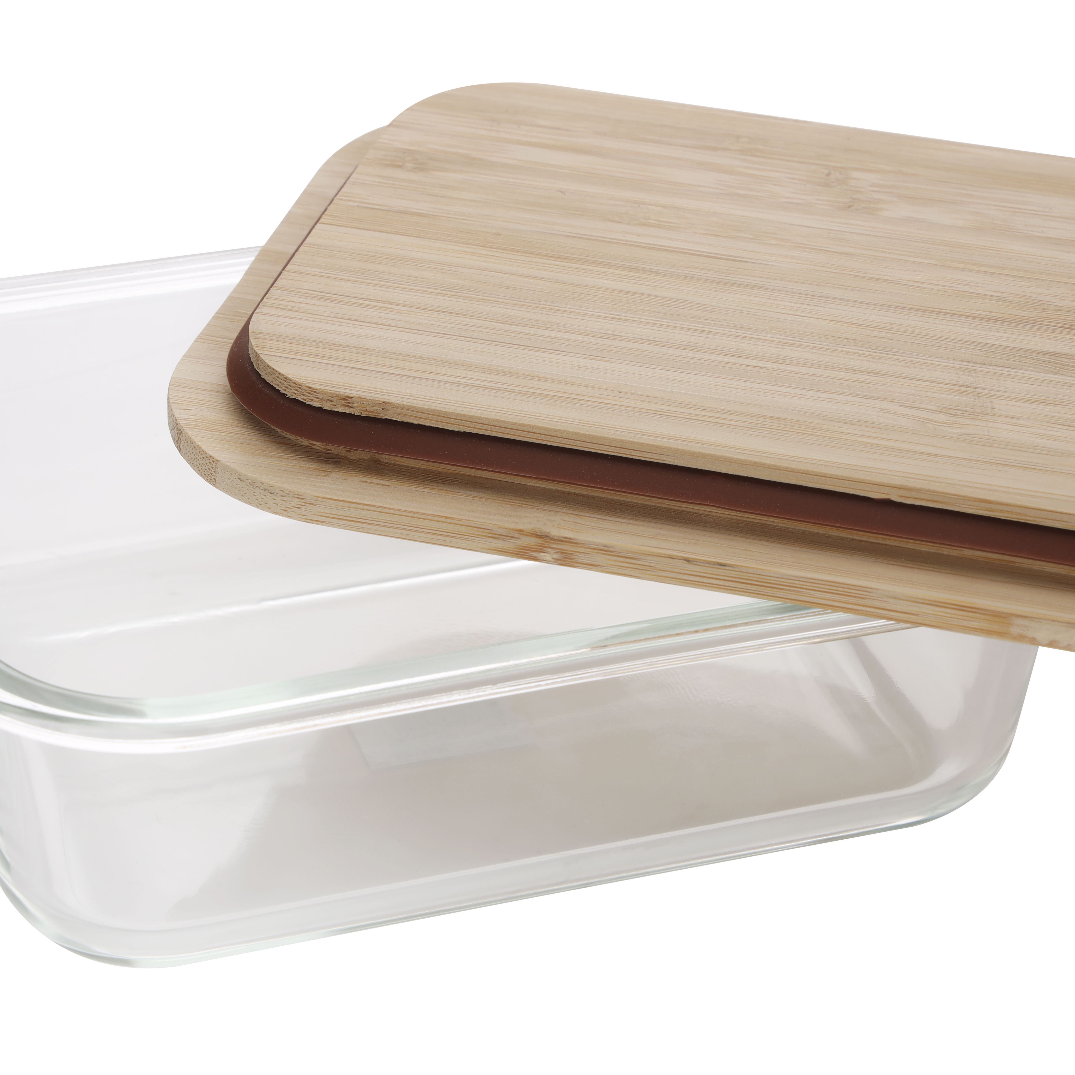 Borosilicate Glass Container with Bamboo Lid Cover – GMR Online Store
