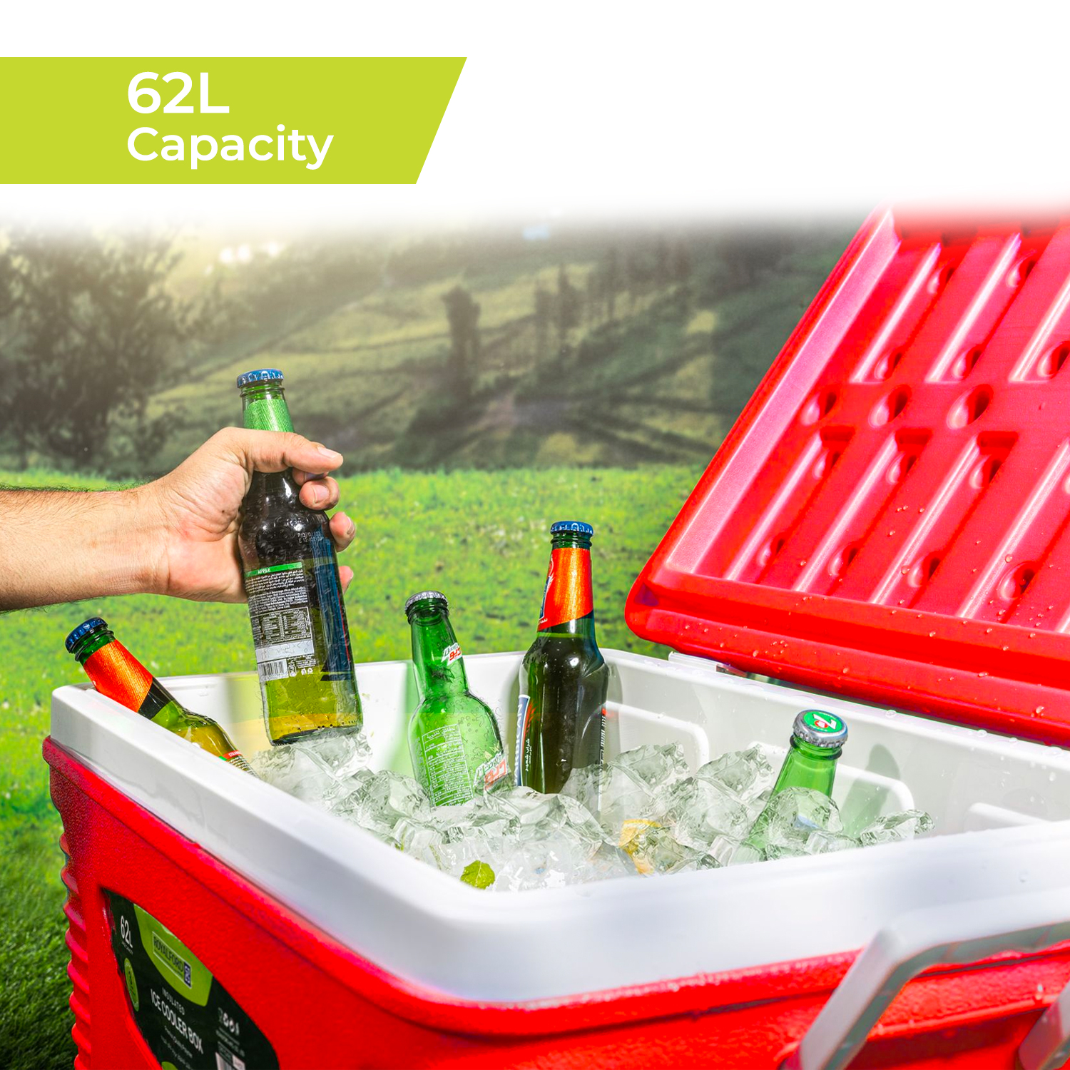 Insulated Ice Cooler Box - 62Ltr