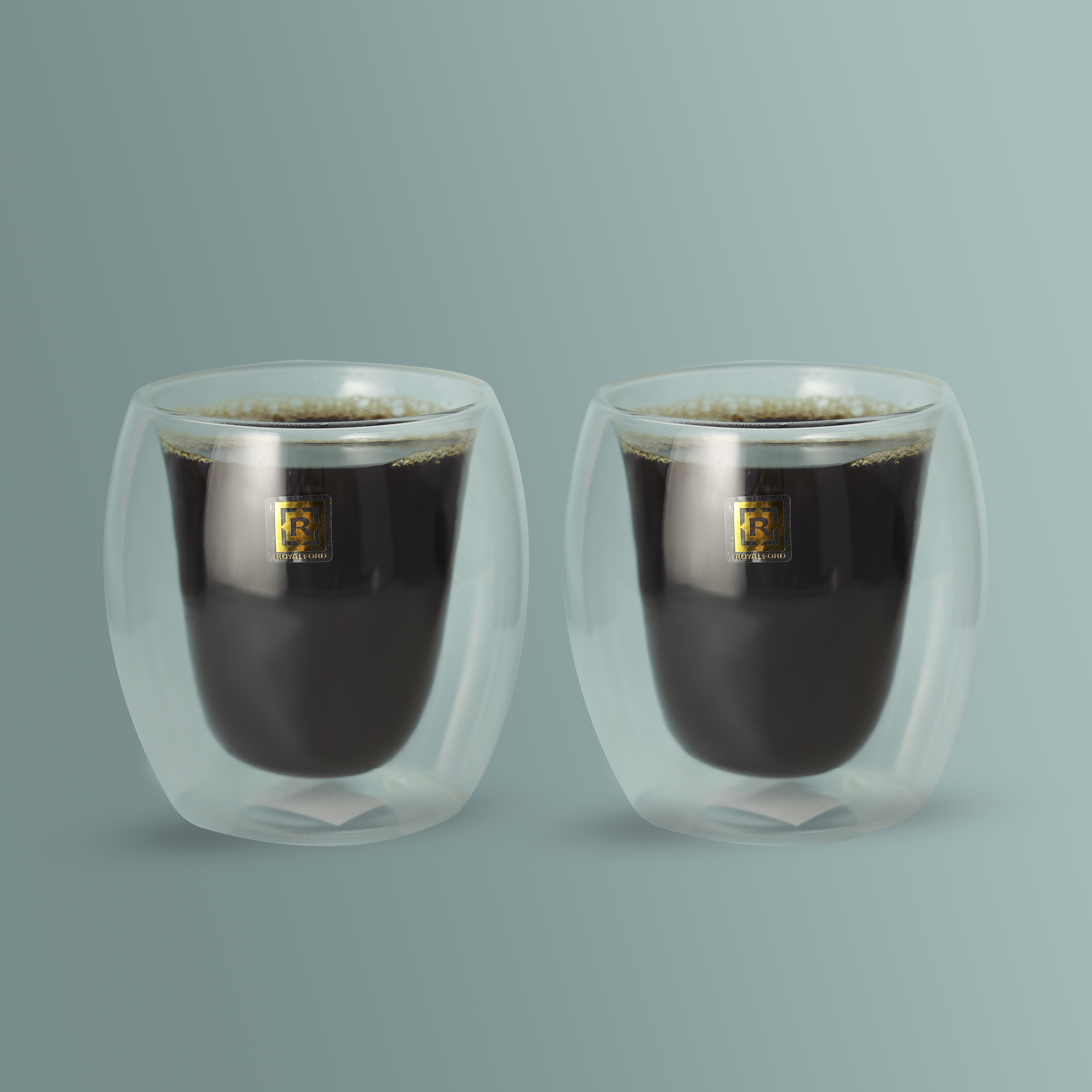 Royal Ford Borosilicate 2Pcs Double Wall Cup Set 300ML