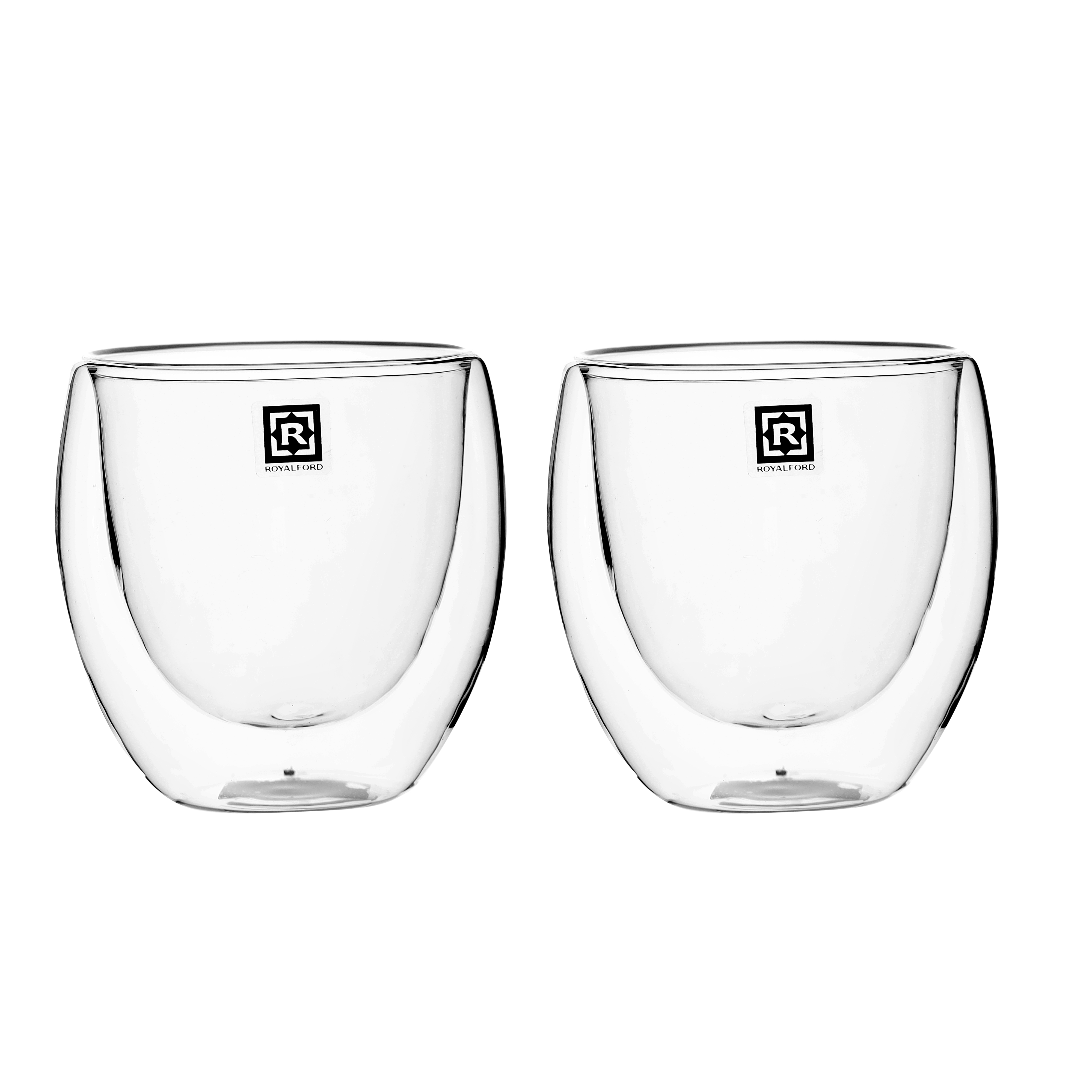 Royal Ford Borosilicate 2Pcs Double Wall Cup Set 300ML