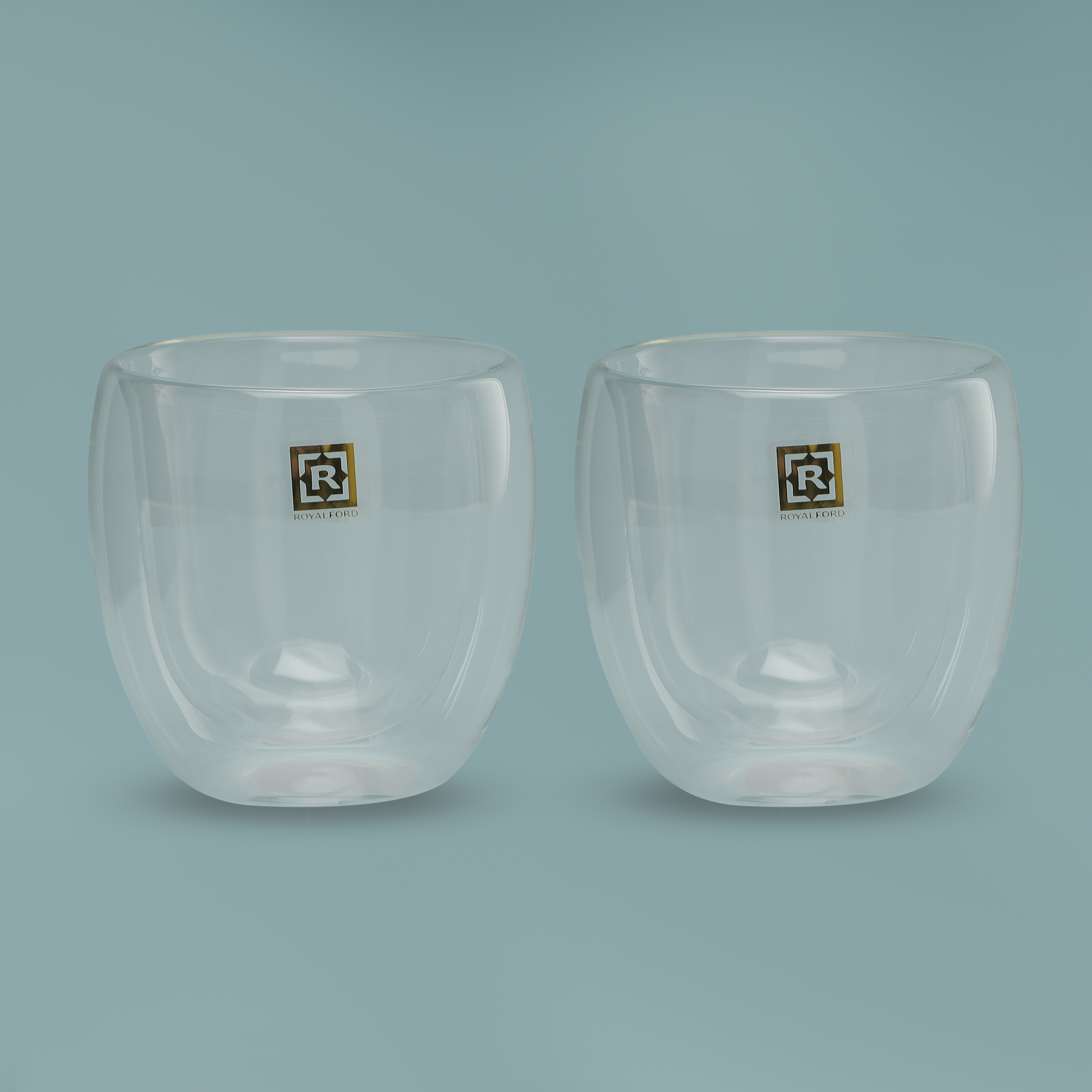 Royal Ford Borosilicate 2Pcs Double Wall Cup Set 300ML