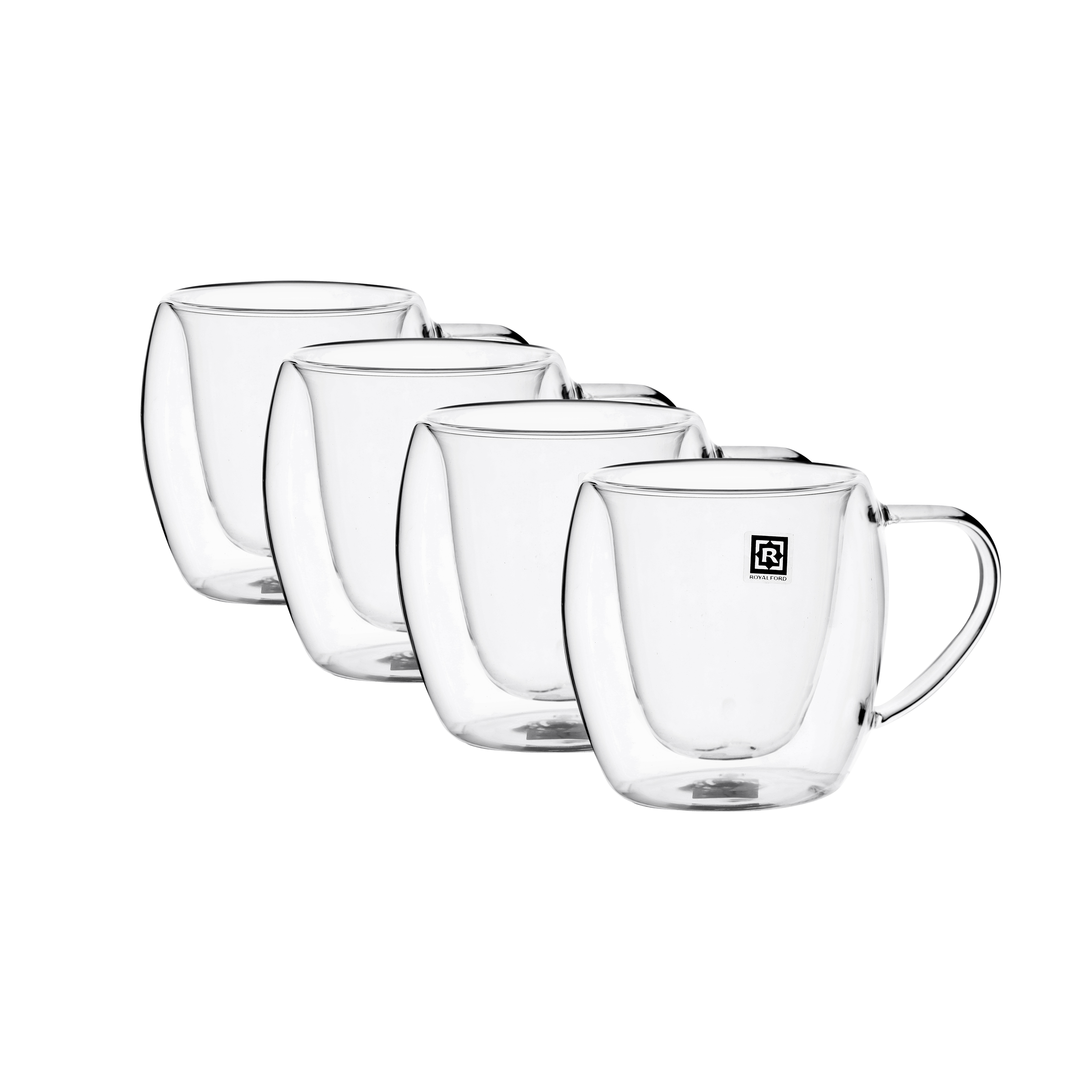 Royal Ford Borosilicate 2Pcs Double Wall Cup Set 300ML