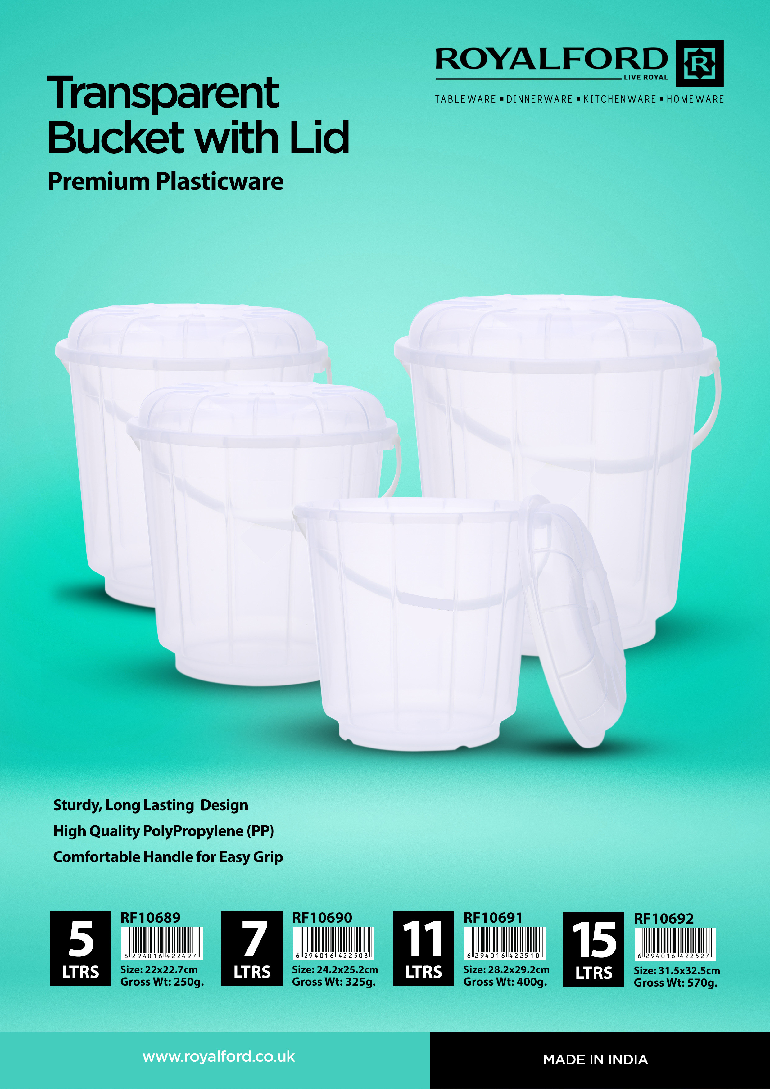 Plastic Folding Bucket, 15l Plastic Buckets