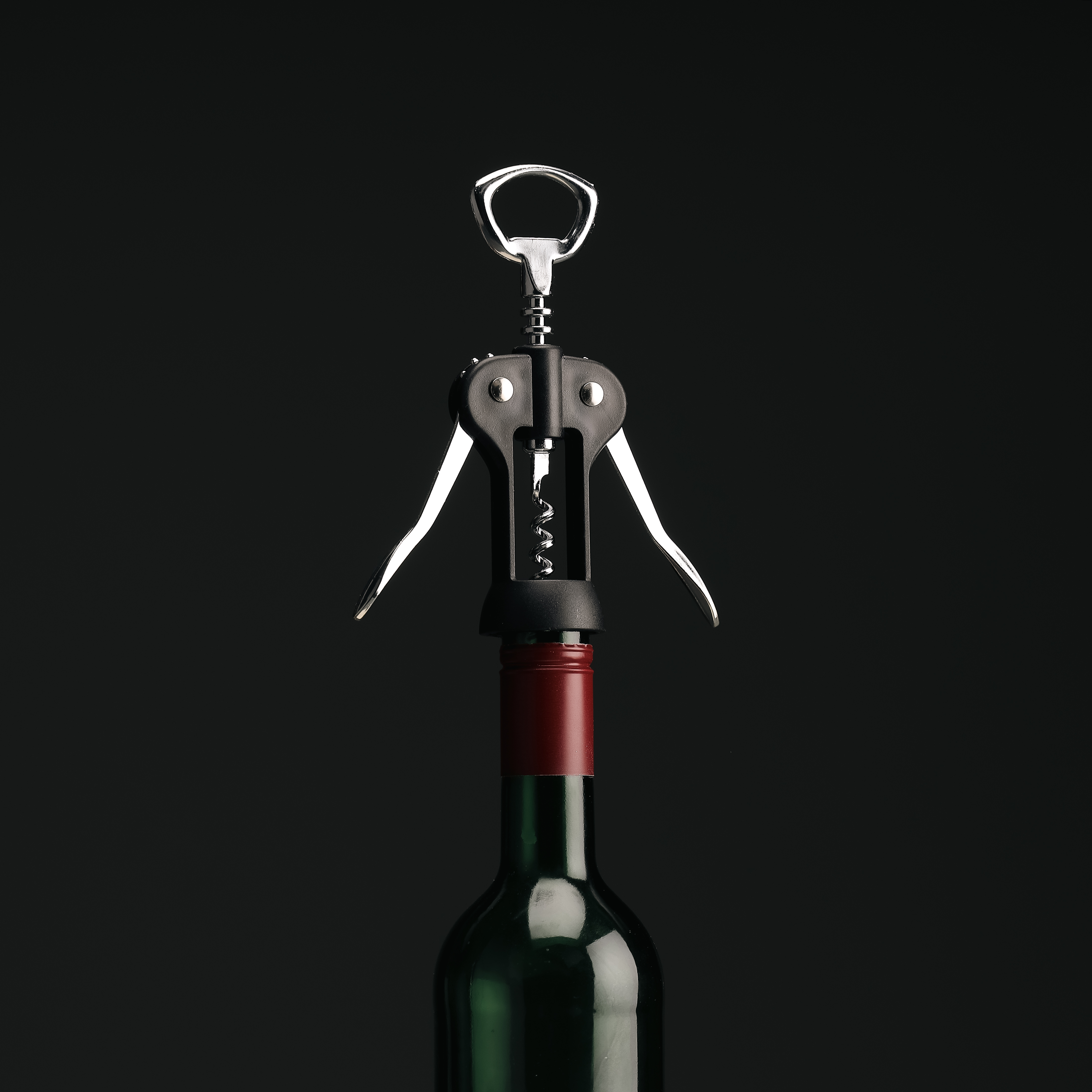 Corkscrew Wine Opener - Black