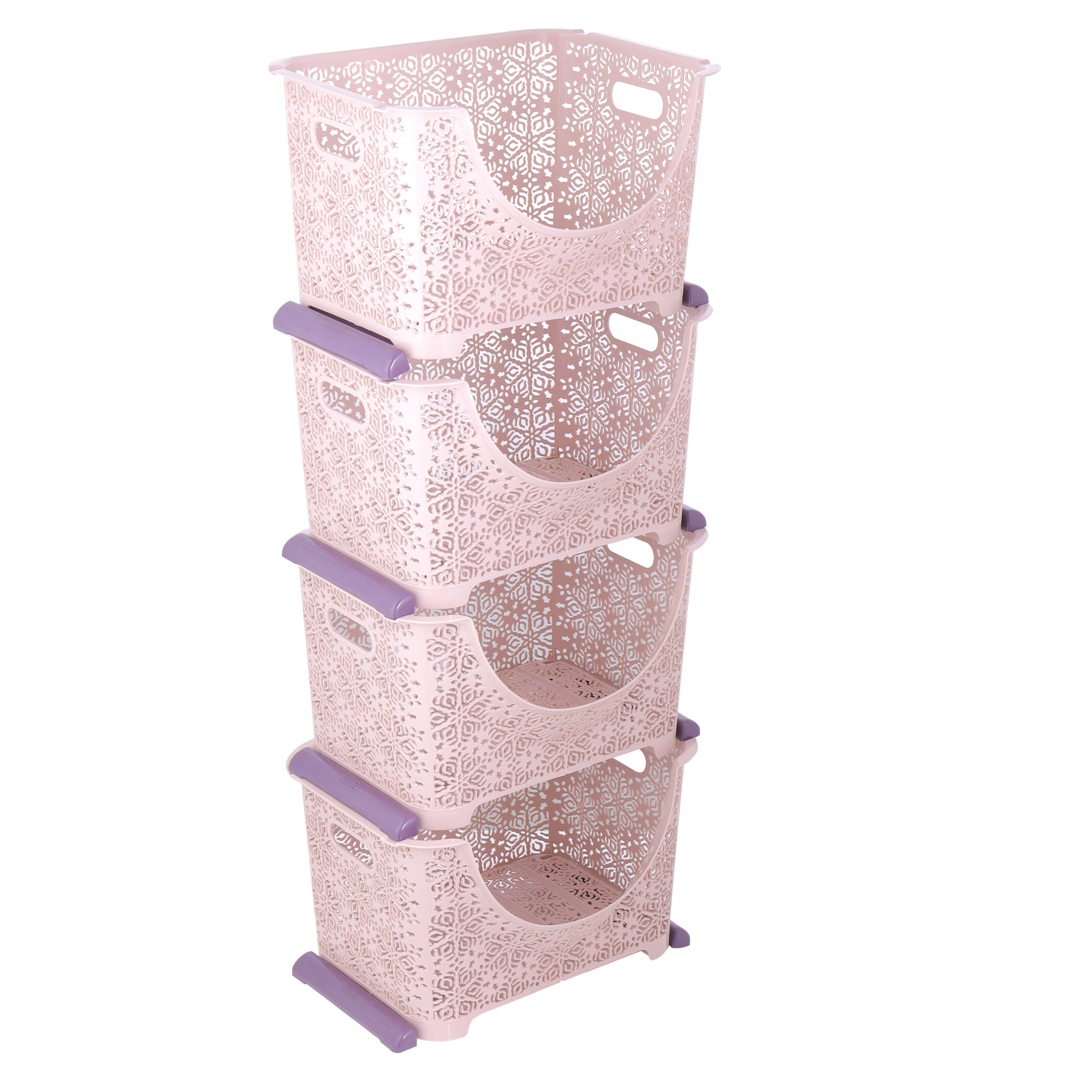 Royal Ford 4 Tier Rattan Storage Cabinet