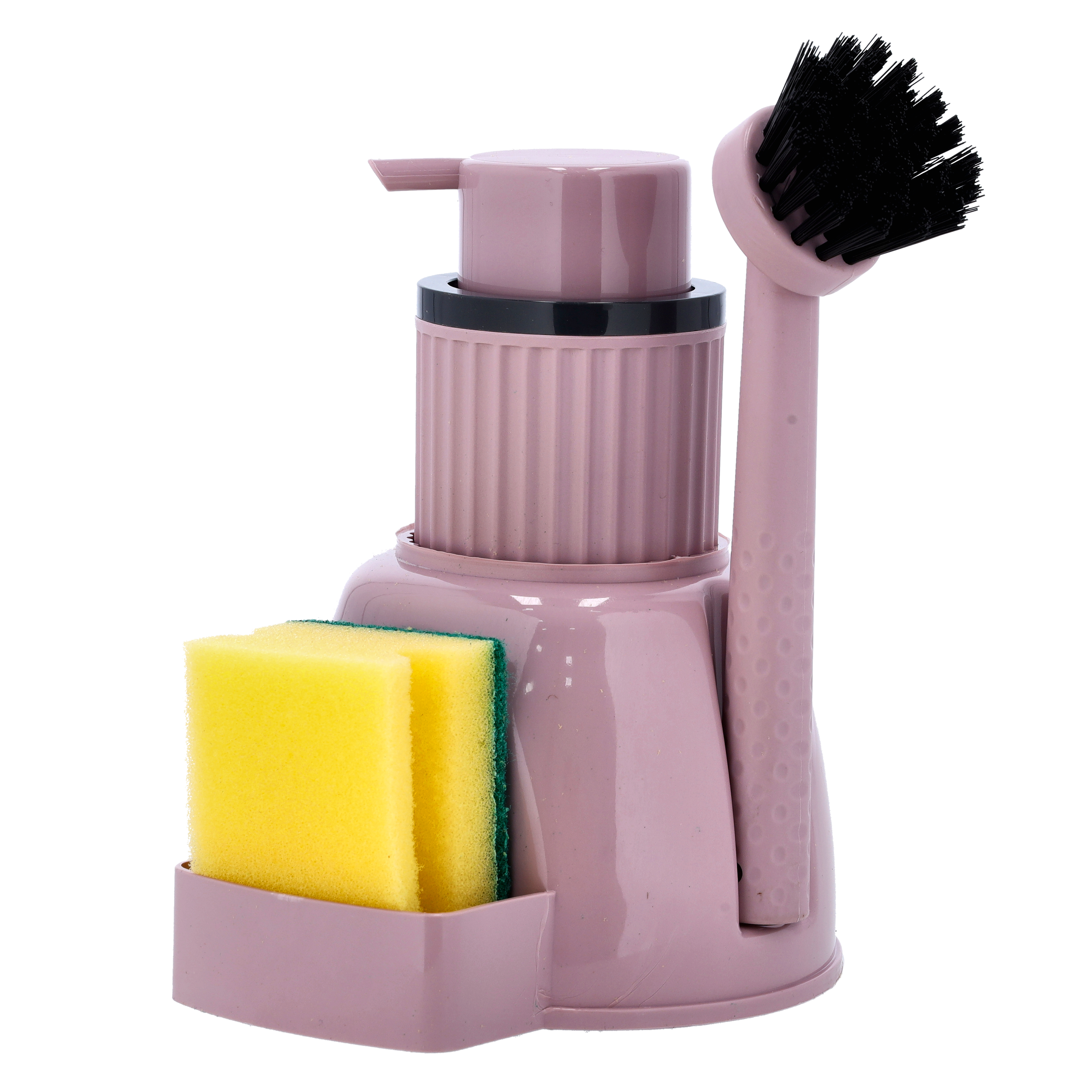 Kitchen Soap Dispenser Set Sponges bottle brushes Holds Scrubbers Brushes  Liquid hand soap dispenser