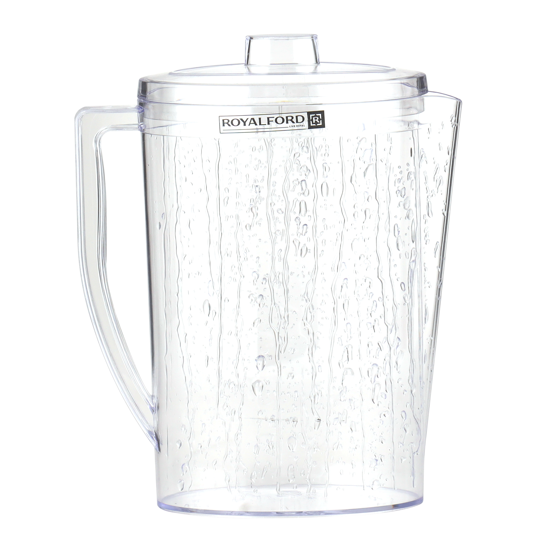 Royalford Asthray Glass Jug with Plastic Lid - 1000ML