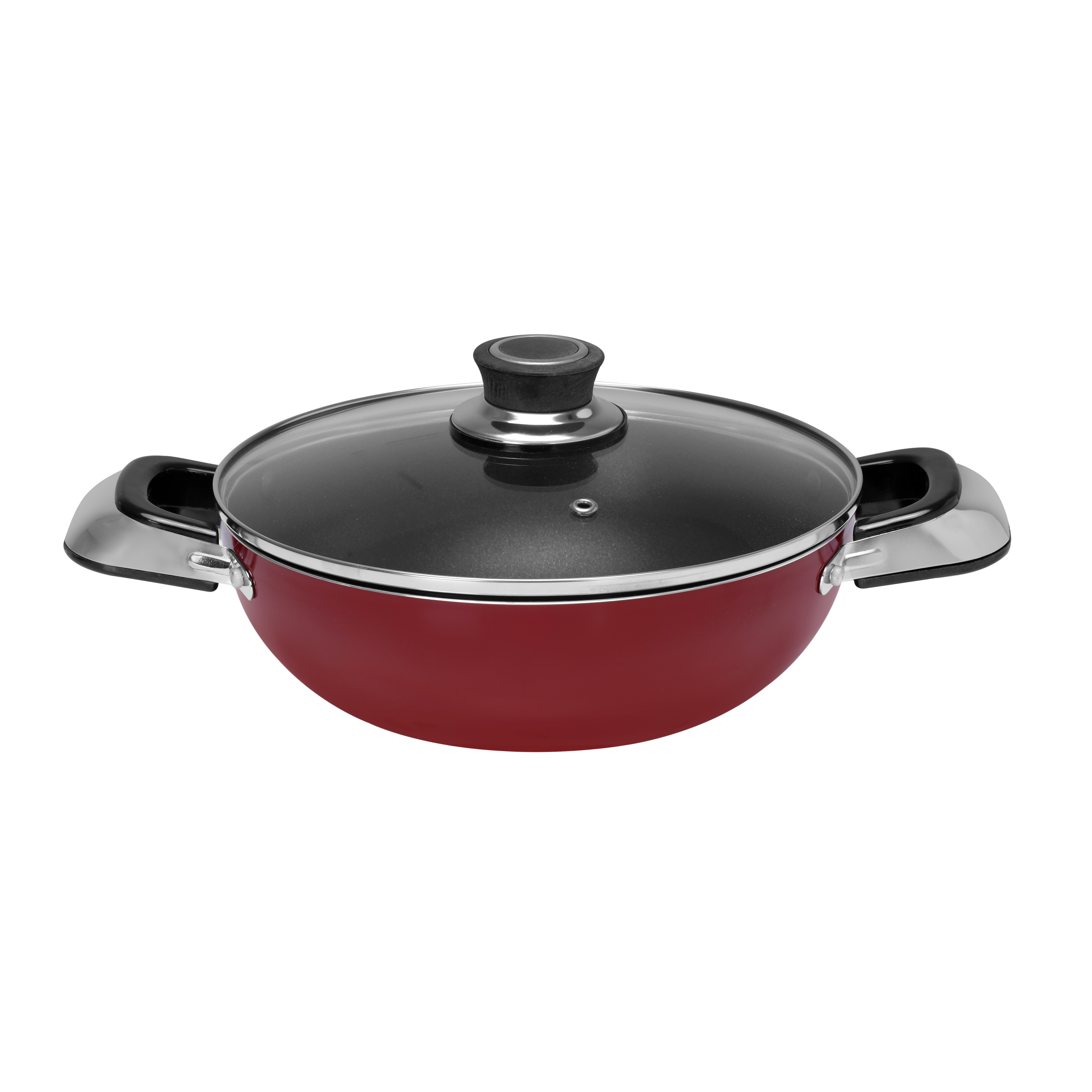 38cm Non-Stick Wok w/Glass Cover