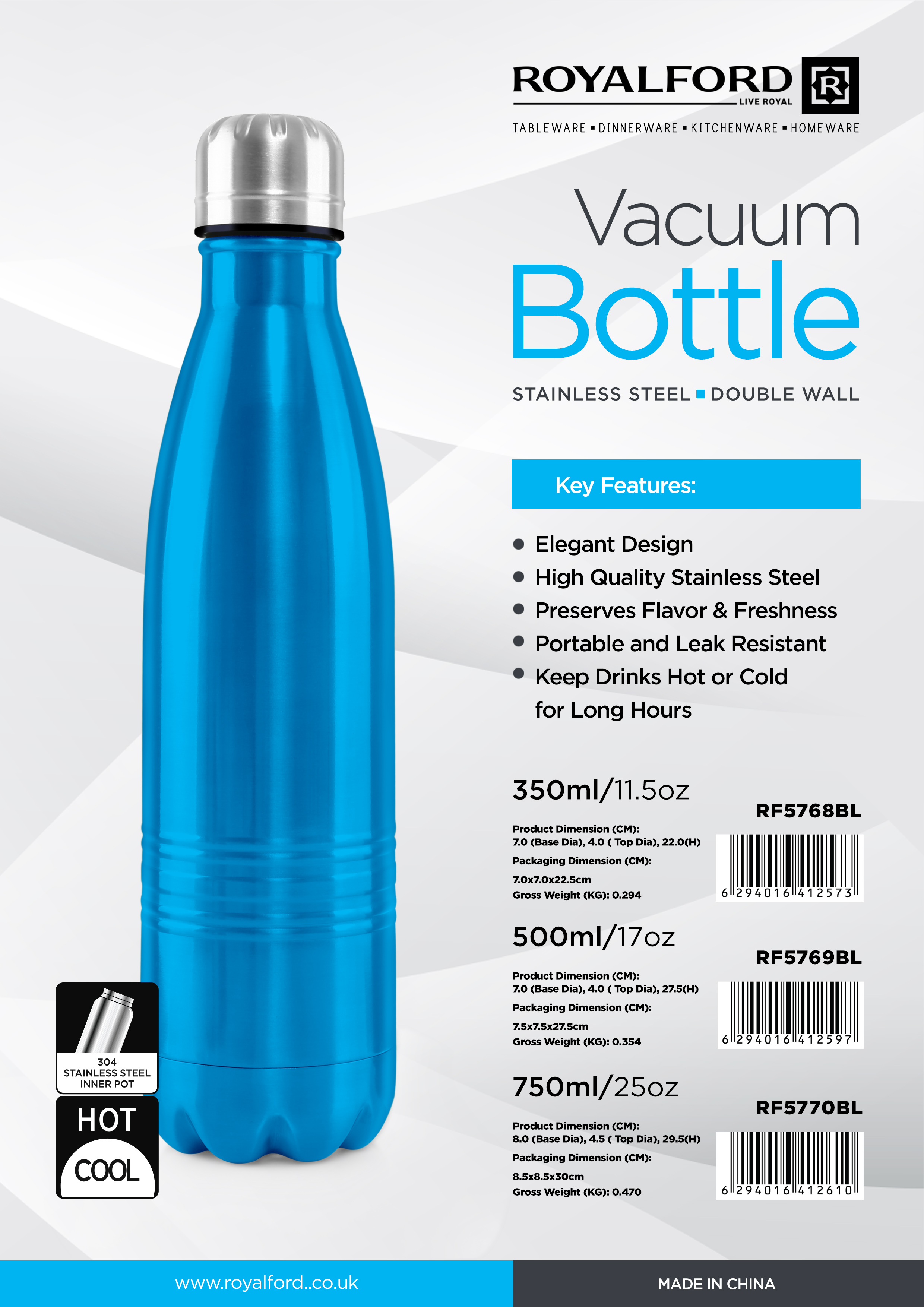 RHB Stainless Steel Water Bottle