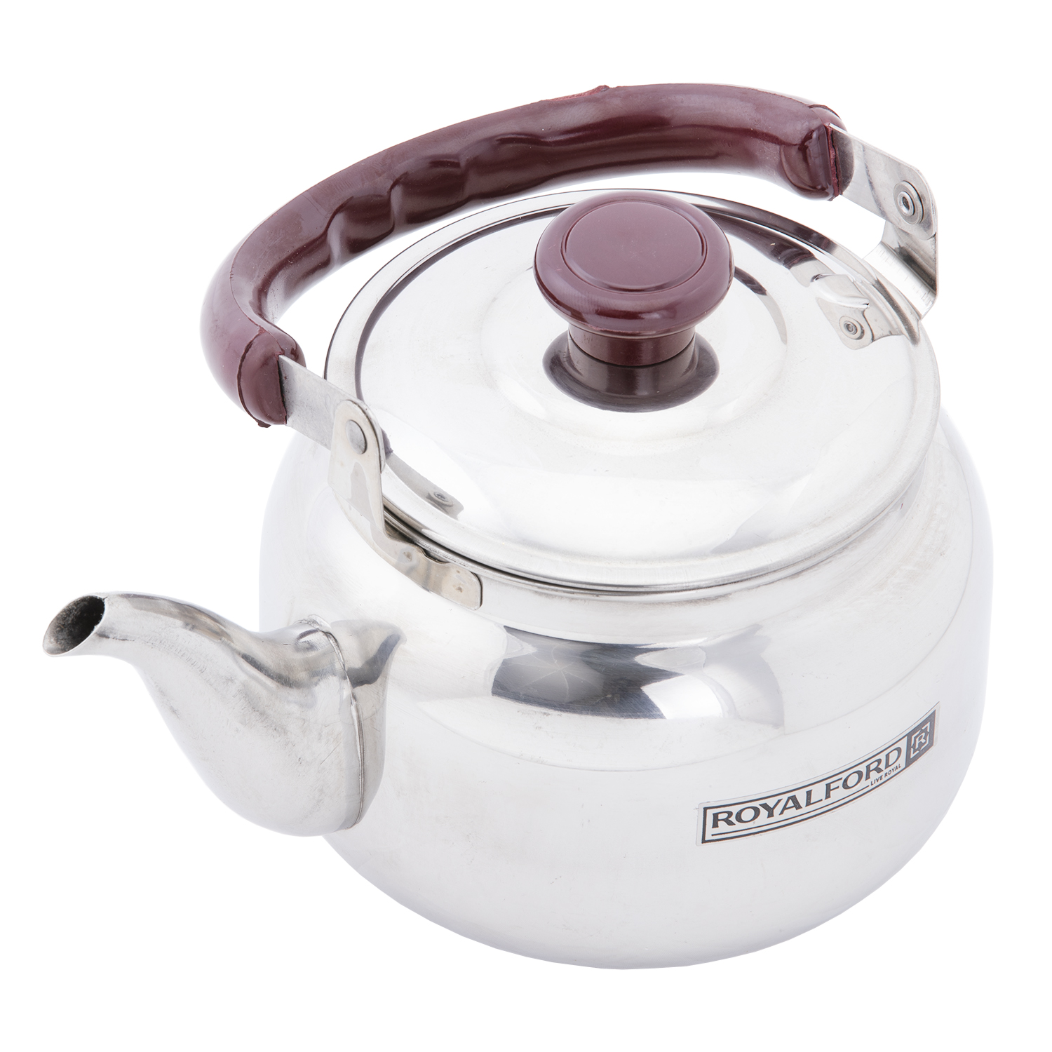 Royalford RF6986 Stainless Steel Stove Top Tea Kettle, 2L