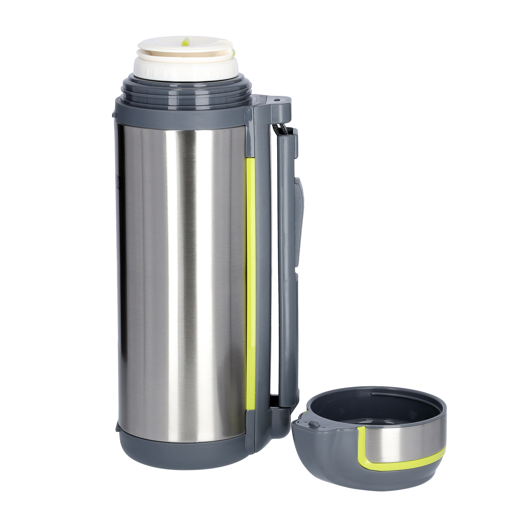 Geepas Vacuum Flask, 1.2L  Stainless Steel Vacuum Bottle Keep Hot