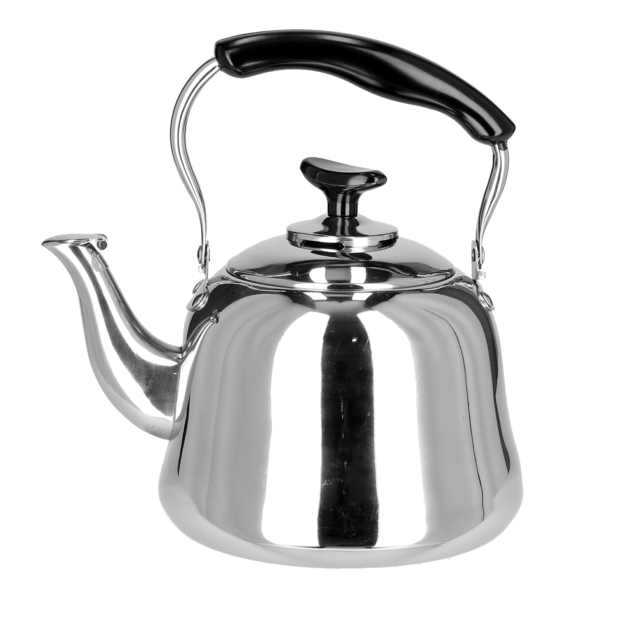 Tea Kettle-3 Liters Stovetop Kettle with Strainer, Heavy Gauge Stainless  Steel Tea Pot with Shiny Mirror Polished