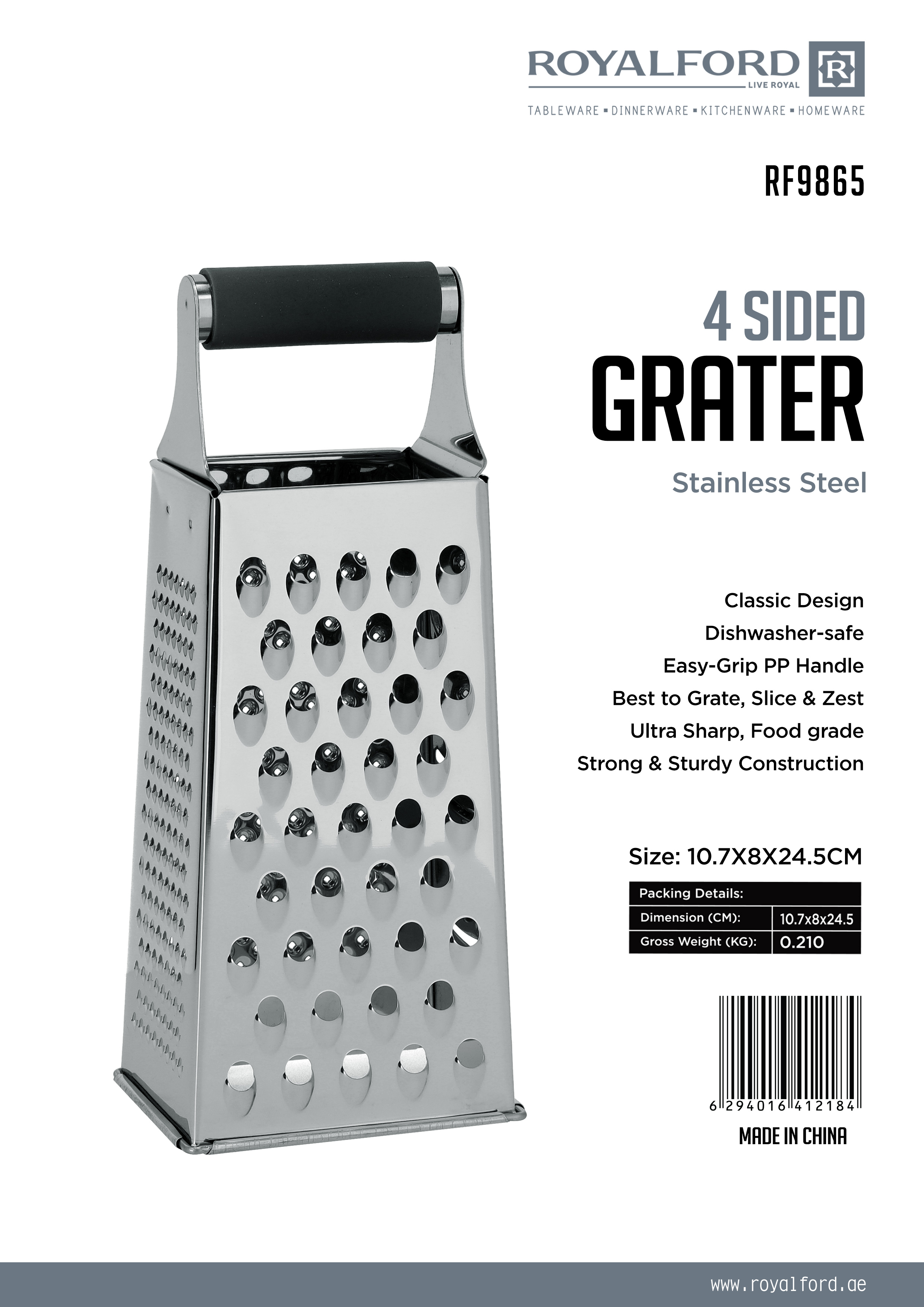 Essential Grater, 4 Sides - Fiskars @ RoyalDesign