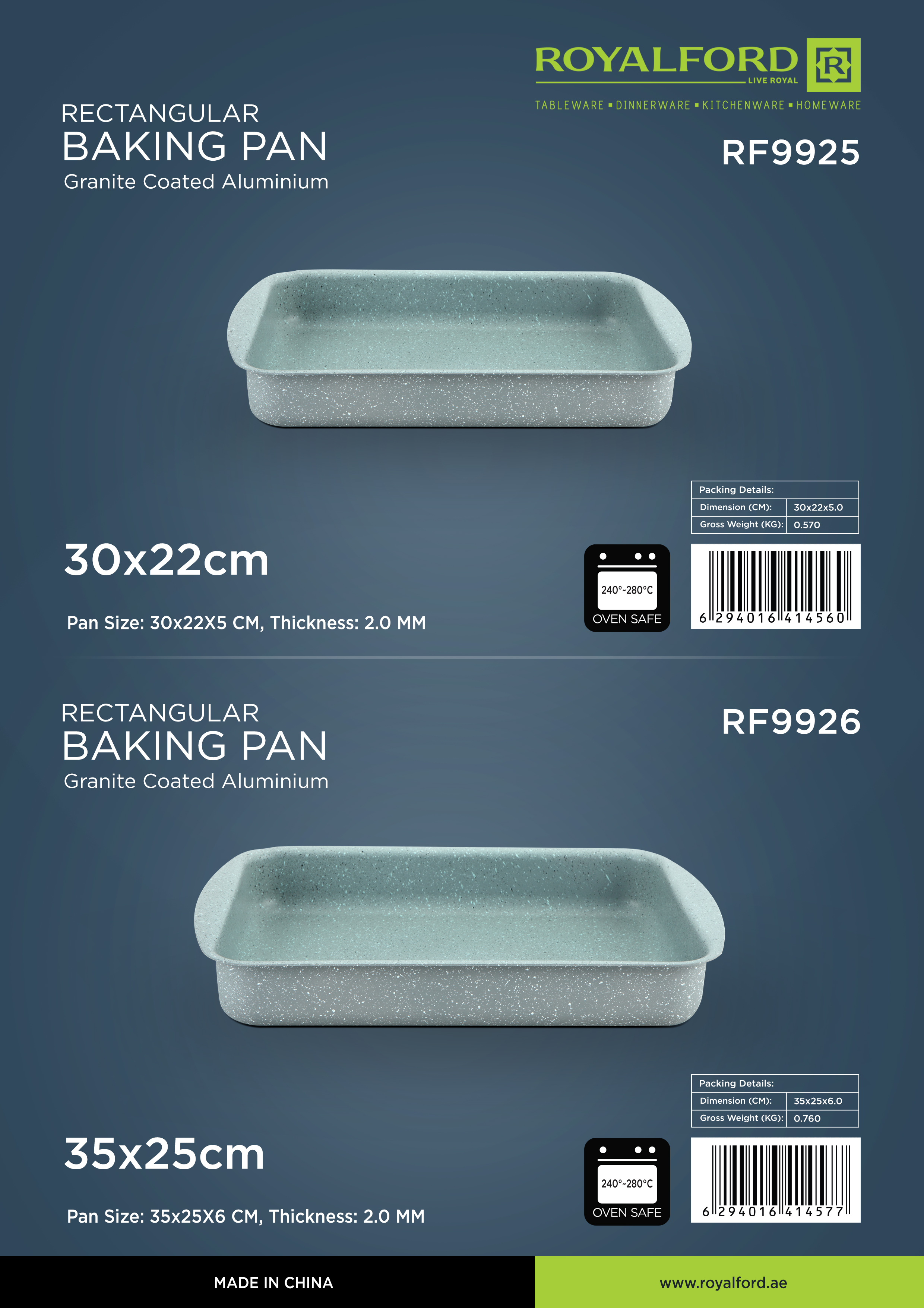 Aluminium Dimensioni 30x23 cm Paderno 41751-30 Rectangular Baking Tray 30 cm 
