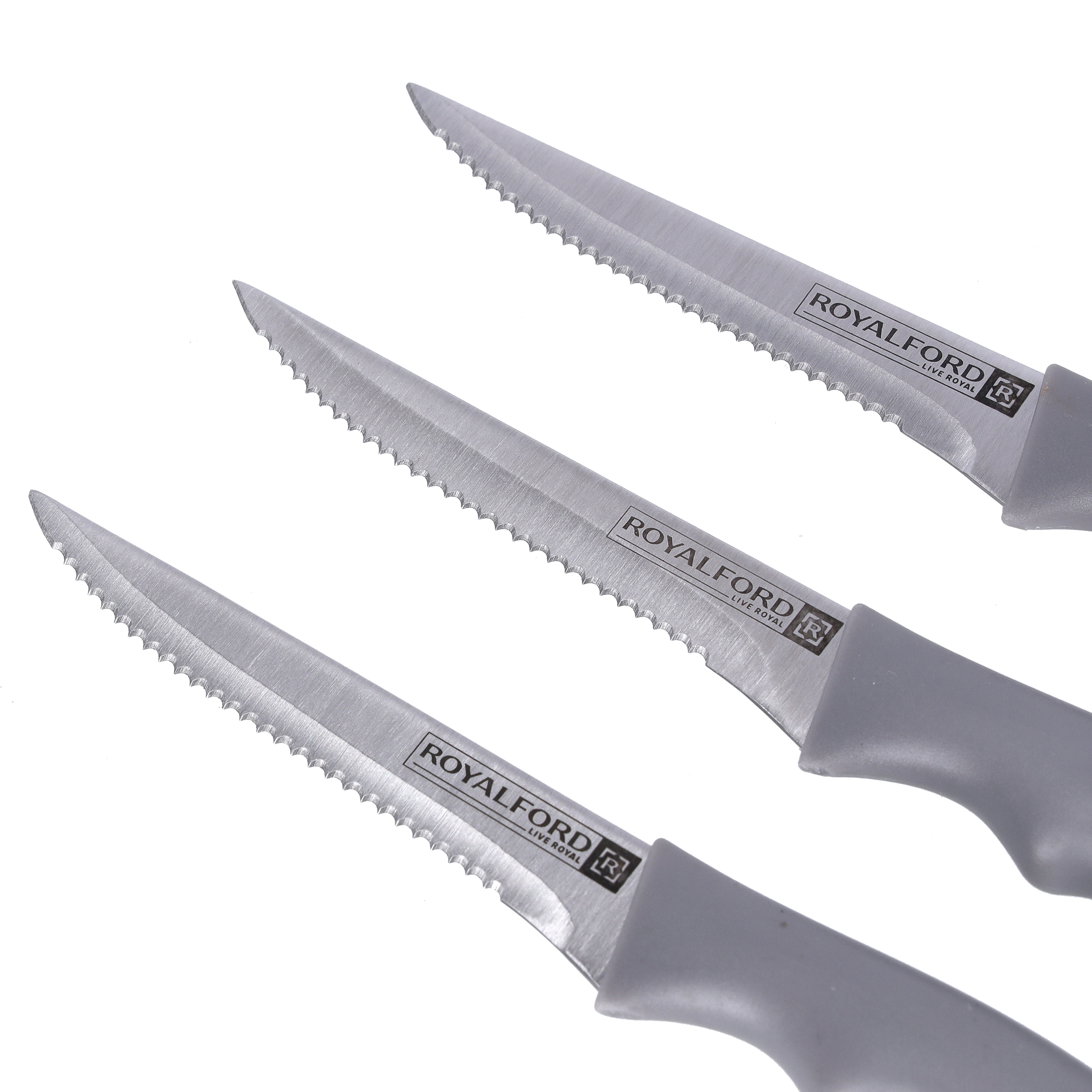 3Pc SteakKnife Set/Teeth Blade/Green1X36