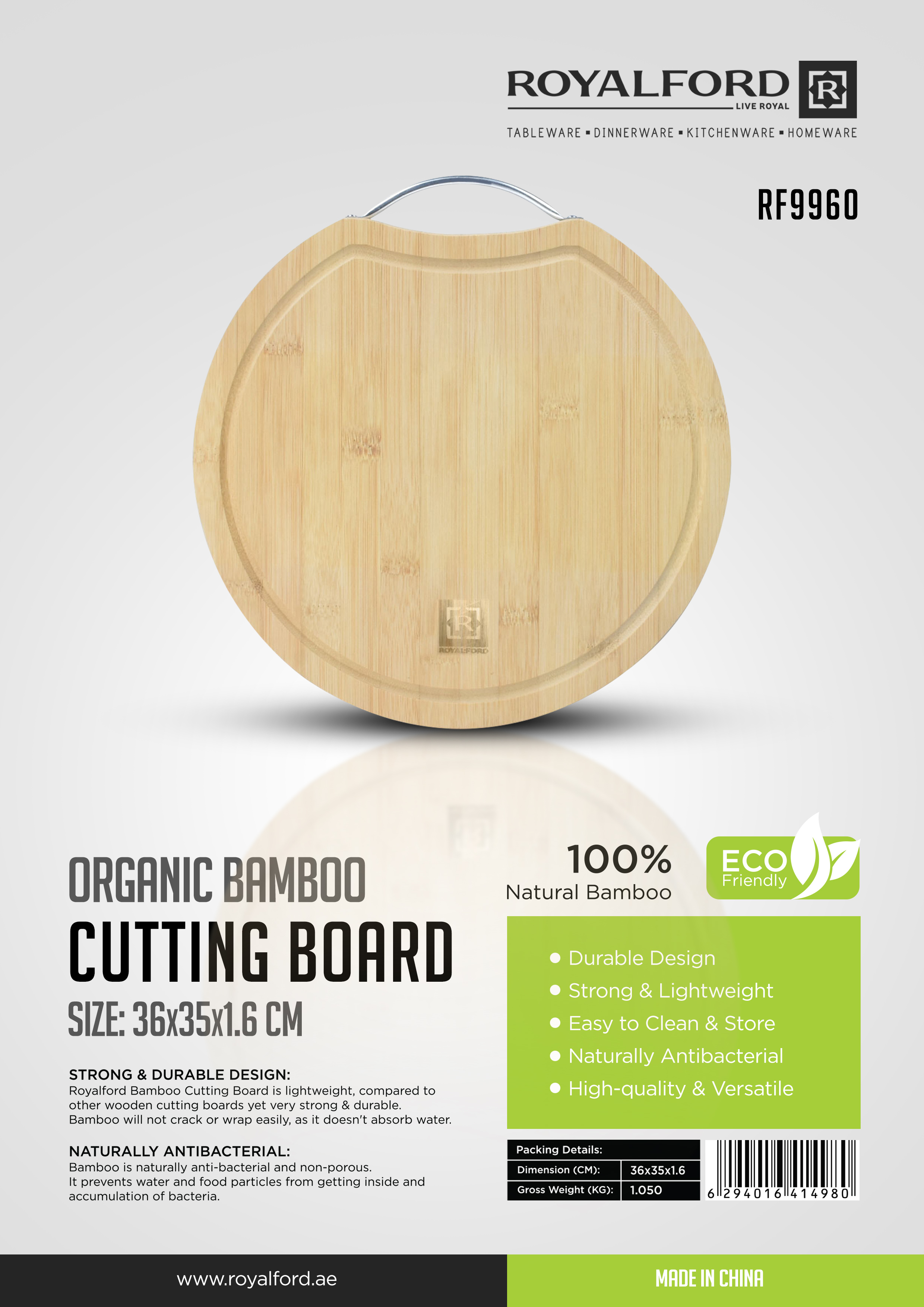 BPA Free Non-Porous Dishwasher Safe Chopping Board Multipurpose