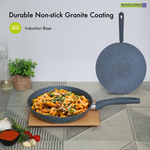 Wonderchef Granite Non-Stick Aluminum Indian Cooking Dosa Tawa Crepe Pan,  28cm 