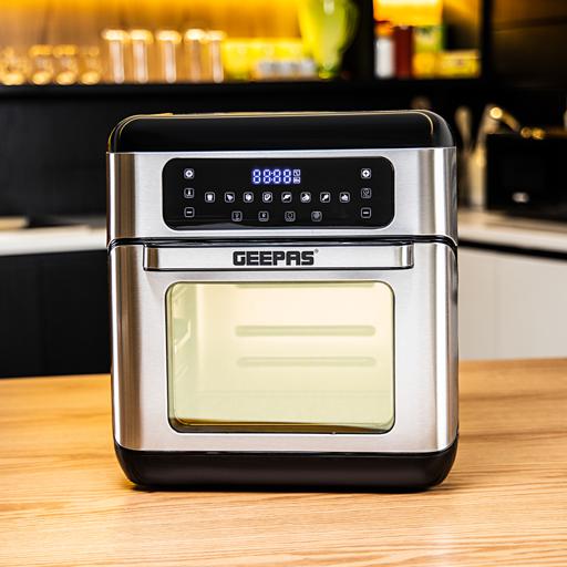 display image 5 for product Geepas 9 In 1 Air Fryer Oven 10L – 9 Preset, Toaster Oven Combo Rotisserie & Dehydrator, Oil-Free Countertop Oven with LED Digital Touchpanel, 90 min Timer | 2 Years Warranty