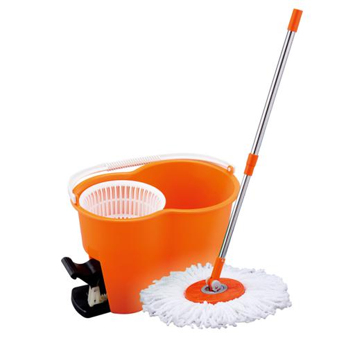 Spin Easy Mop with Bucket, Adjustable Handle, RF4238 | 360° Spinning Mop | Press Pedal & Dispenser Separates Clean and Dirty Water | Ideal for Marble, Tile, Wooden Floors & More hero image