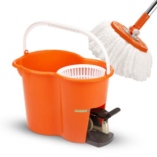 display image 14 for product Spin Easy Mop with Bucket, Adjustable Handle, RF4238 | 360° Spinning Mop | Press Pedal & Dispenser Separates Clean and Dirty Water | Ideal for Marble, Tile, Wooden Floors & More