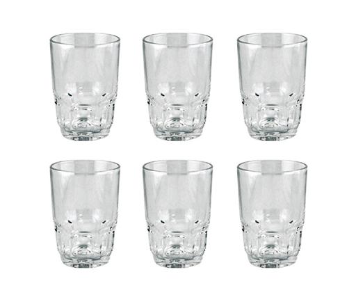 Royalford 250Ml 6Pcs Glass - Portable Light Weight Water Cup Drinking Glass hero image