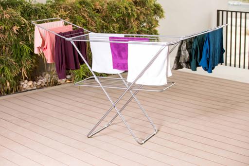 display image 1 for product Royalford Adjustable Metal Cloth Dryer 128X55Cm - Drying Space Laundry Washing