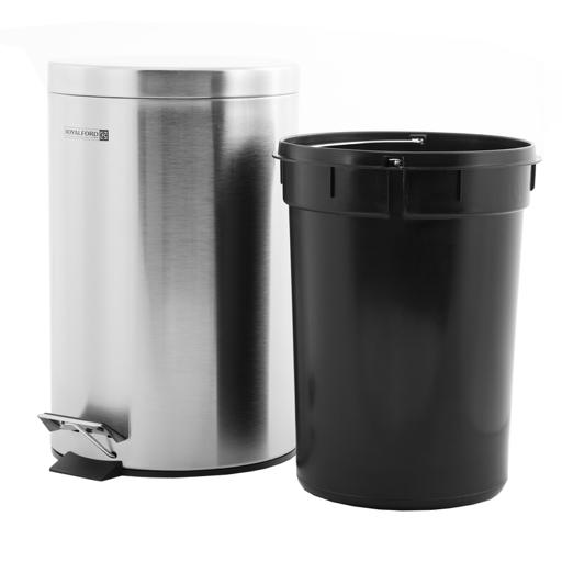 display image 9 for product Royalford Stainless Steel Pedal Bin, 12L - Fingerprint Proof, Rust Resistant, Odor Free & Hygienic
