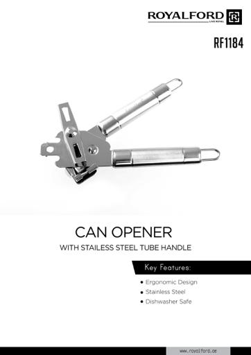 display image 18 for product Royalford Stainless Steel Can Opener With Tube Handle