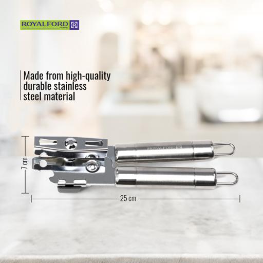 display image 9 for product Royalford Stainless Steel Can Opener With Tube Handle