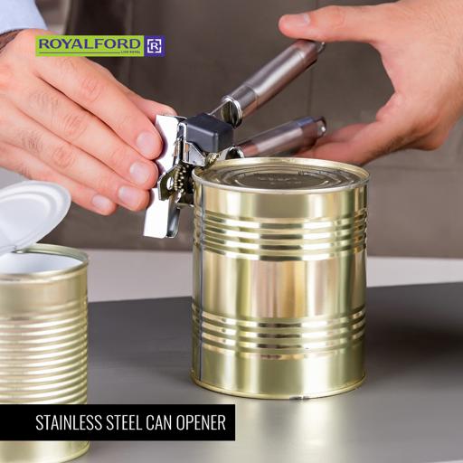 display image 10 for product Royalford Stainless Steel Can Opener With Tube Handle